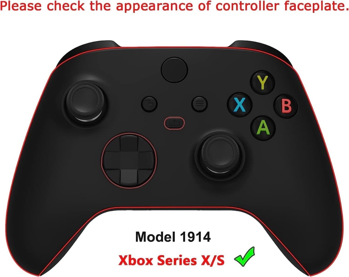 eXtremeRate Rubberized Grips Replacement Back Panels for Xbox Series X/S Controller, Black Performance Non-Slip Diamond Texture Side Rails Handles for Xbox Core Controller - Controller NOT Included thumbnail 2