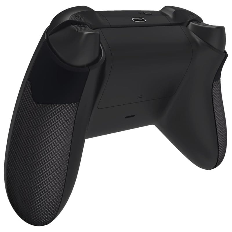 eXtremeRate Rubberized Grips Replacement Back Panels for Xbox Series X/S Controller, Black Performance Non-Slip Diamond Texture Side Rails Handles for Xbox Core Controller - Controller NOT Included thumbnail 4