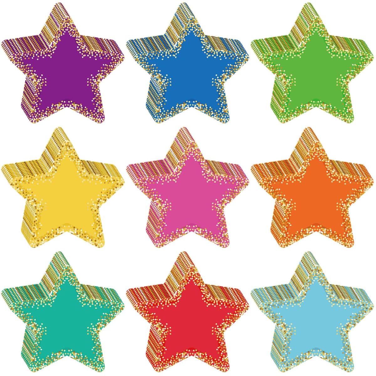 Seajan 108 Pcs Confetti Star Cutouts for Classroom 3.5 Inch Small Bulletin Board Paper Star Decor Assorted Colors Accent for DIY Craft Office School Projects Party Supplies — image 1