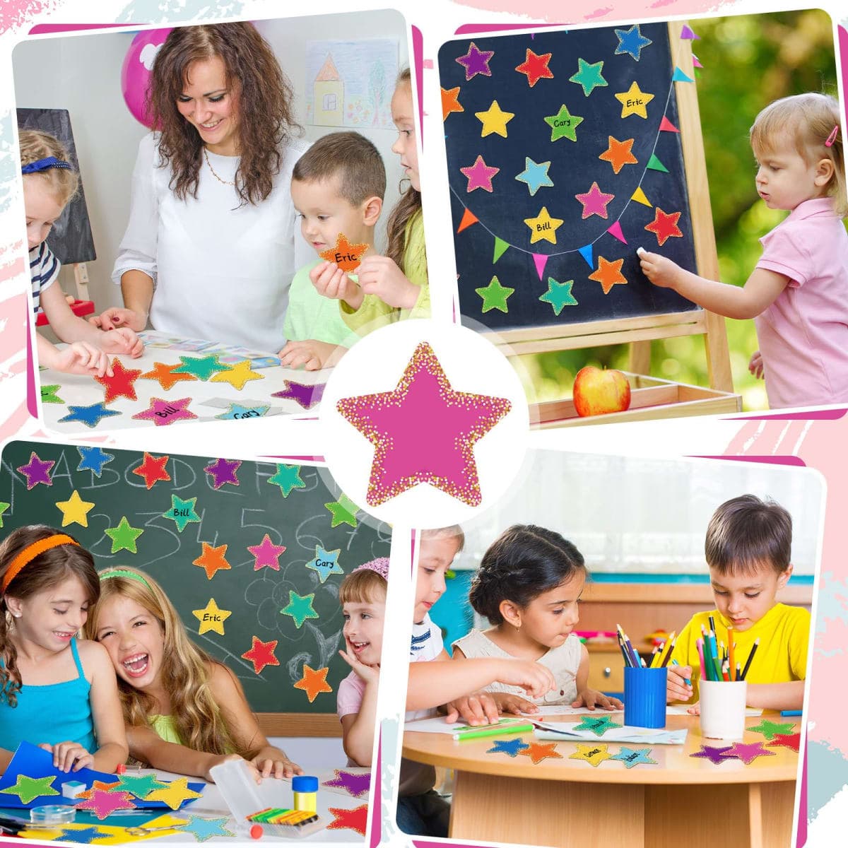 Seajan 108 Pcs Confetti Star Cutouts for Classroom 3.5 Inch Small Bulletin Board Paper Star Decor Assorted Colors Accent for DIY Craft Office School Projects Party Supplies thumbnail 5