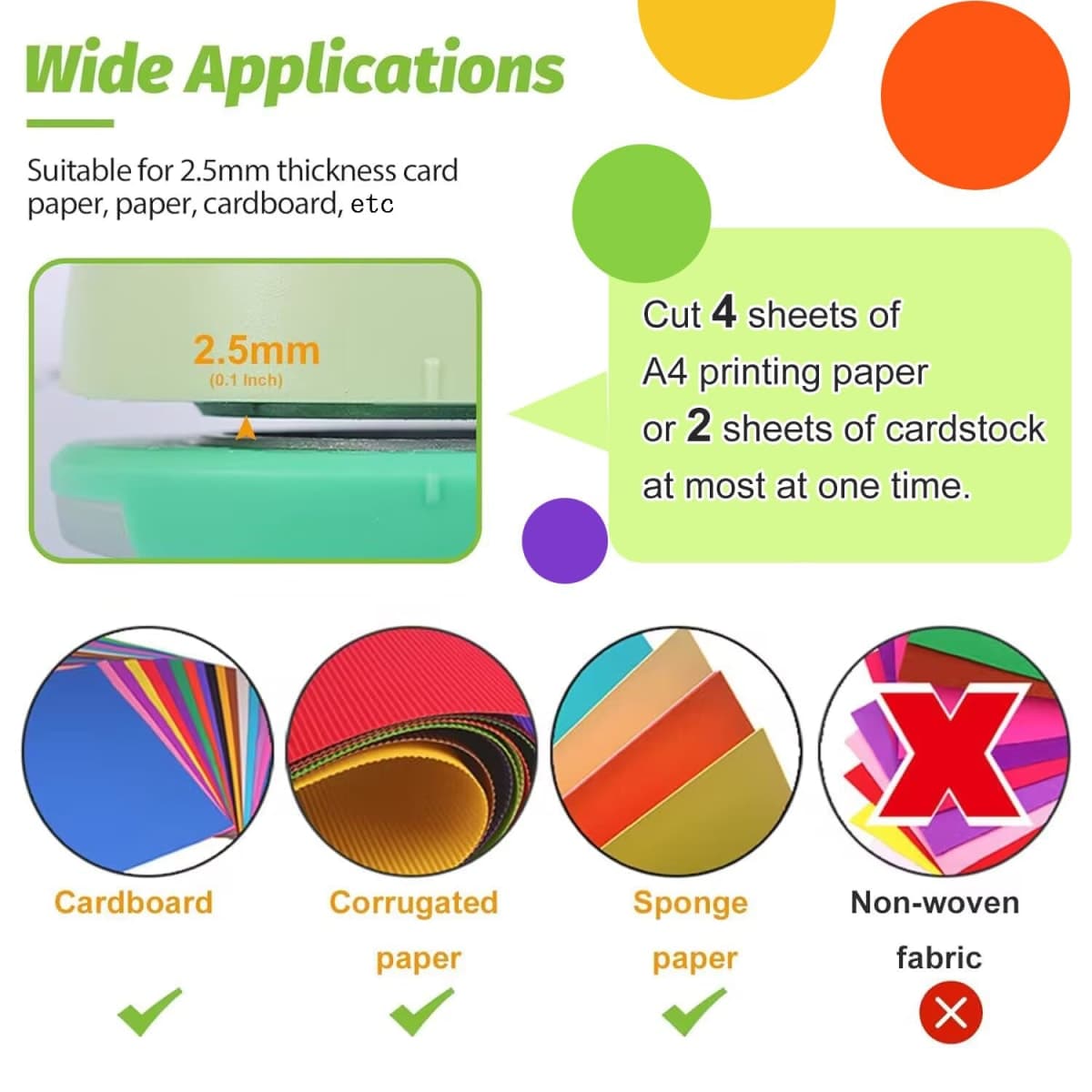 UCEC 2 Inch Paper Punch, Circle Punch, DIY Handmade Craft Hole Punch Shape for Crafting Scrapbooking Cards Arts Fun Projects, Large Hole Puncher thumbnail 4