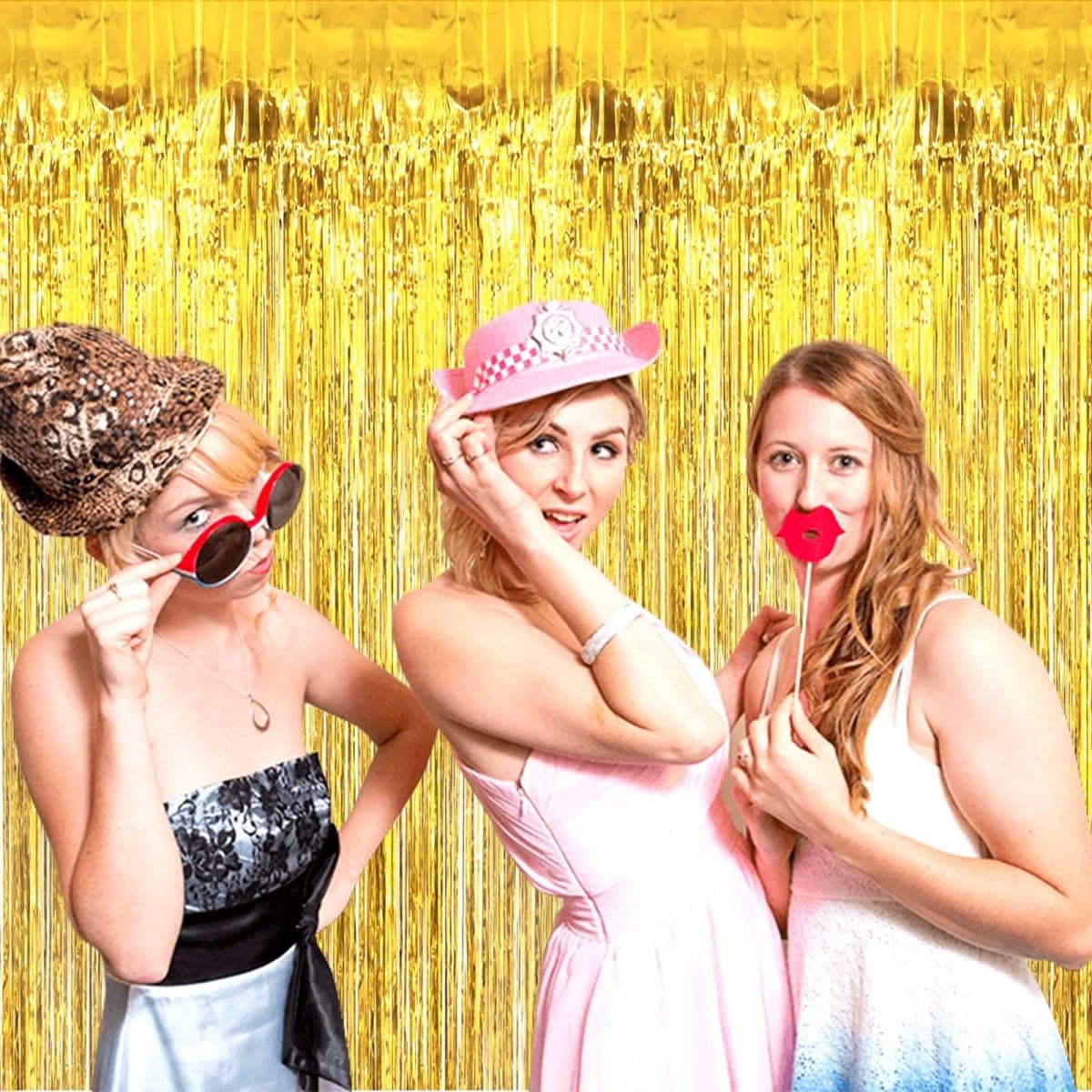 8 Pack White Tinsel Foil Fringe Curtain Backdrop, 3.28Ft x 8.2Ft Metallic Streamers for Photo Booth, Birthday, Wedding, Valentine's Day, Mardi Gras, New Year, Disco Party Decorations thumbnail 5