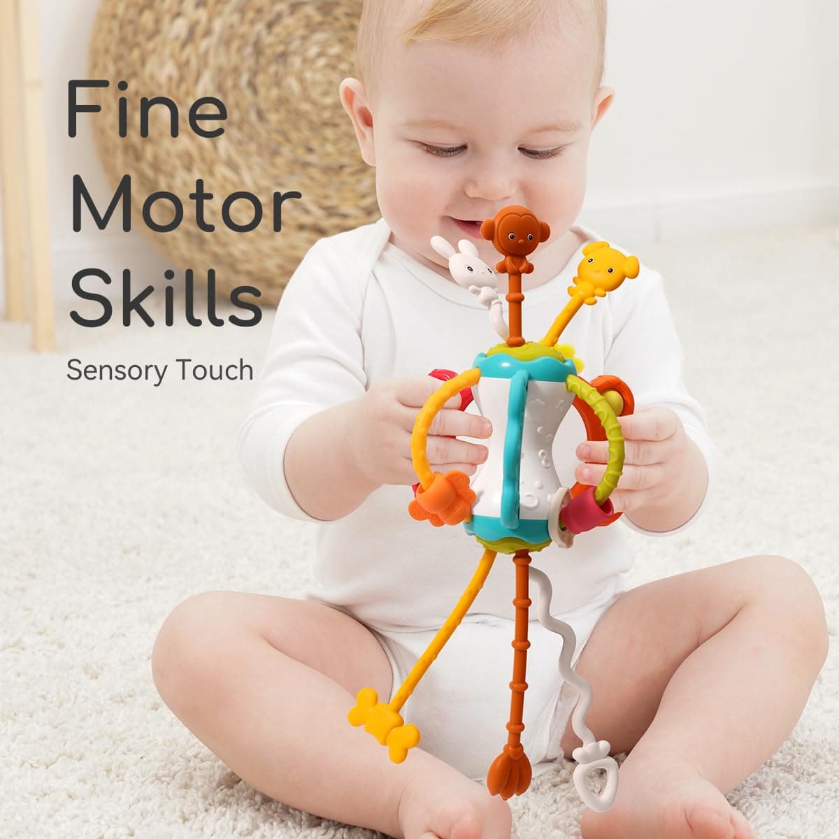 taotaotoys Toddlers Airplane Travel Toys Montessori Toys for Babies 6-12 Months Boy Girl Sensory Baby Infant Car Seat Toys Essentials Silicone Pull String Newborn 1 2 3 Year Old thumbnail 3