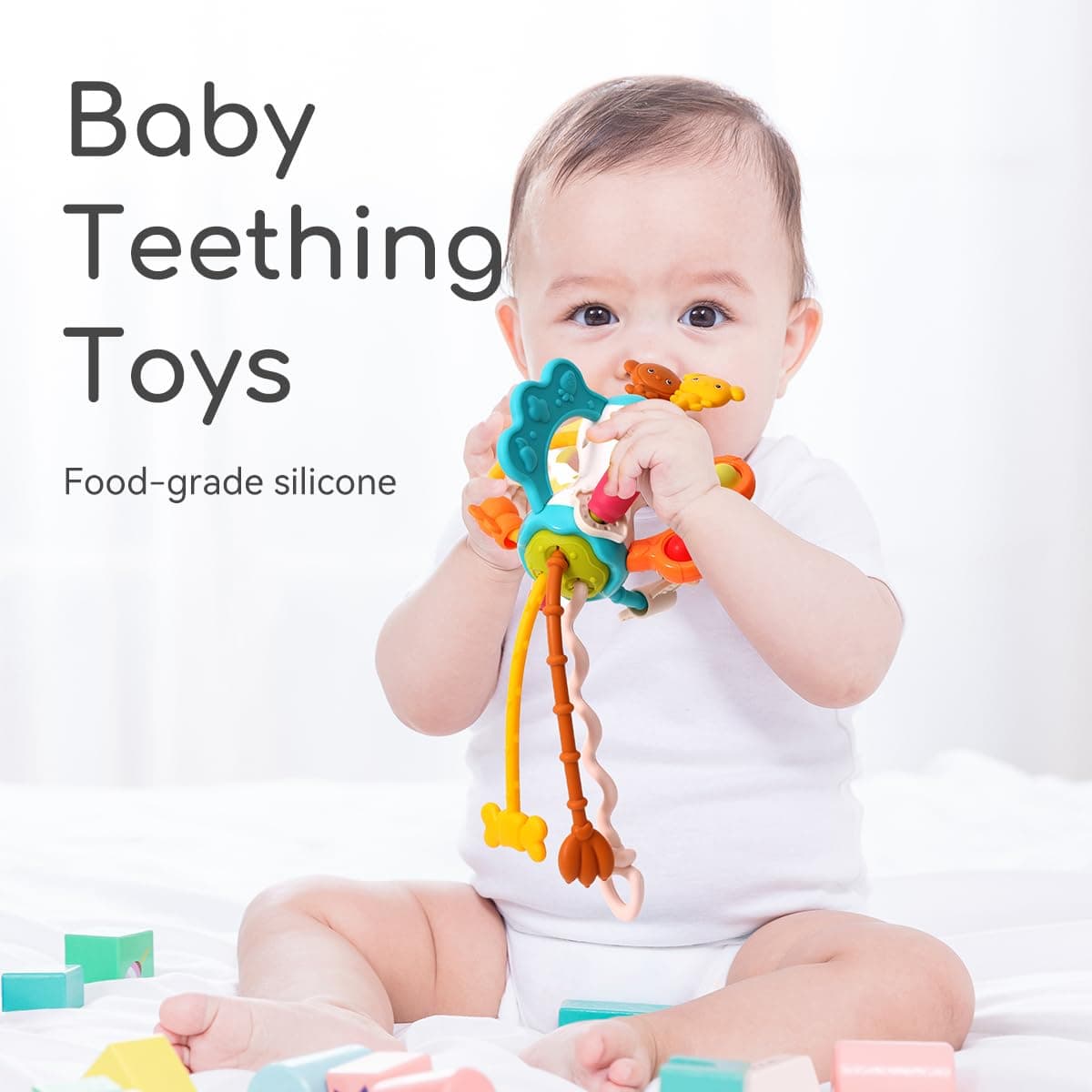taotaotoys Toddlers Airplane Travel Toys Montessori Toys for Babies 6-12 Months Boy Girl Sensory Baby Infant Car Seat Toys Essentials Silicone Pull String Newborn 1 2 3 Year Old thumbnail 4