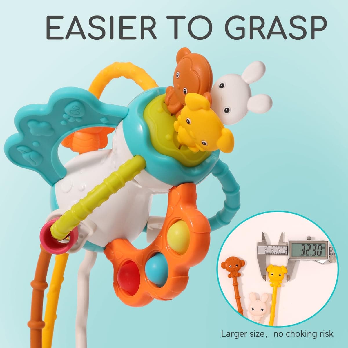 taotaotoys Toddlers Airplane Travel Toys Montessori Toys for Babies 6-12 Months Boy Girl Sensory Baby Infant Car Seat Toys Essentials Silicone Pull String Newborn 1 2 3 Year Old thumbnail 5