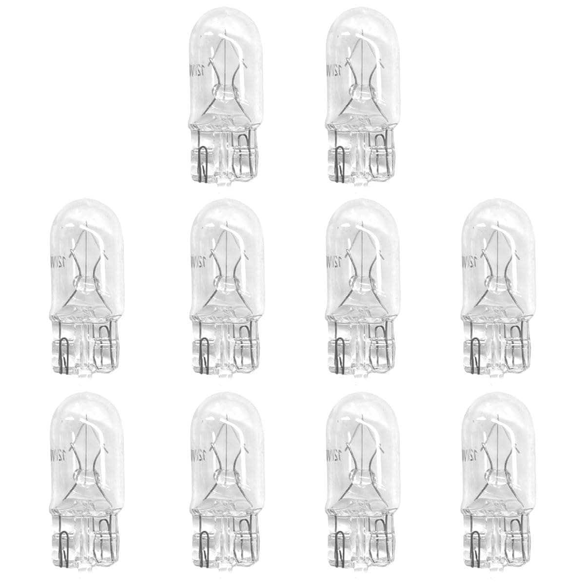 LAINLOY 10 PCS T10 12V 5W Car Flat Foot Mini Lights, Car Brake Light Turn Light Bulbs, Quartz Glass Instrument Lights, Halogen Width Indicator Lights, Auto Lighting Replacement Accessories (T10) — image 1