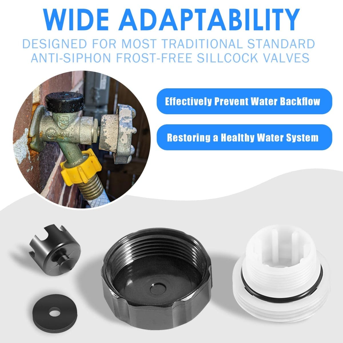 VACVBKX1B Vacuum Breaker Kit Fit for Traditional Anti-Siphon Frost-Free Sillcock Valves Replacement (2-Pack) thumbnail 3