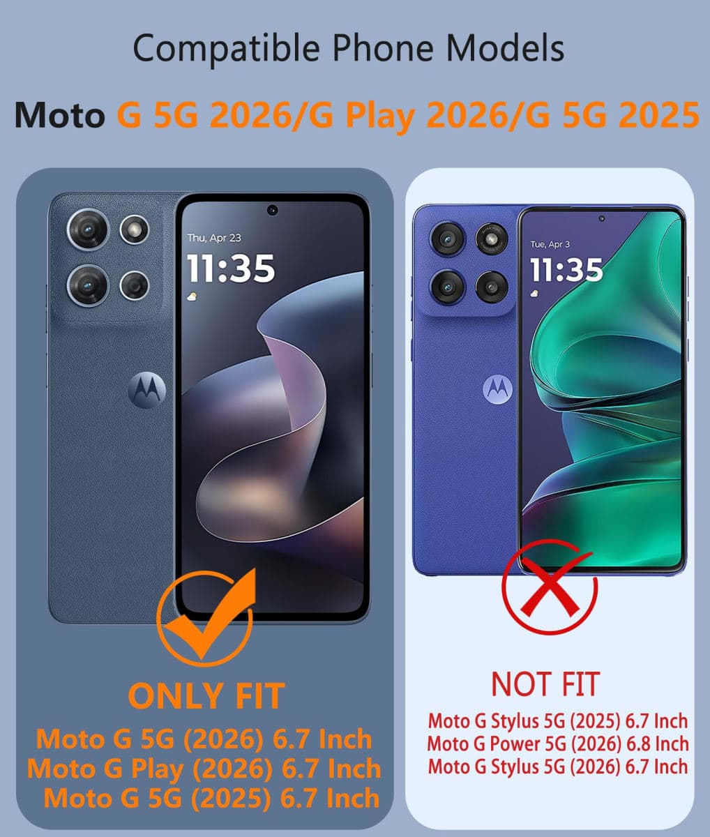 FNTCASE for Motorola Moto G-5G-2025 Case: Dual Layer Protective Heavy Duty Cell Phone Cover Shockproof Rugged with Non Slip Textured Back - Military Protection Bumper Tough 6.6 Inch (Blue) thumbnail 2