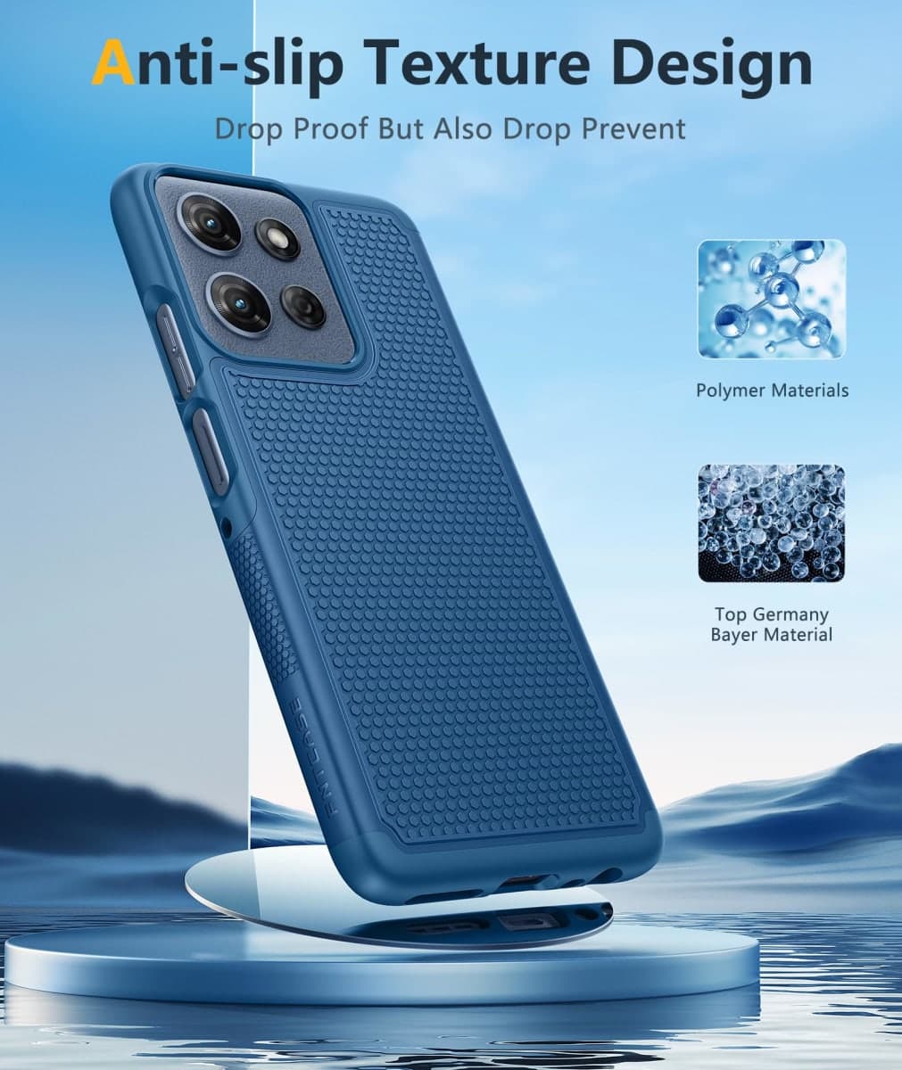 FNTCASE for Motorola Moto G-5G-2025 Case: Dual Layer Protective Heavy Duty Cell Phone Cover Shockproof Rugged with Non Slip Textured Back - Military Protection Bumper Tough 6.6 Inch (Blue) thumbnail 5