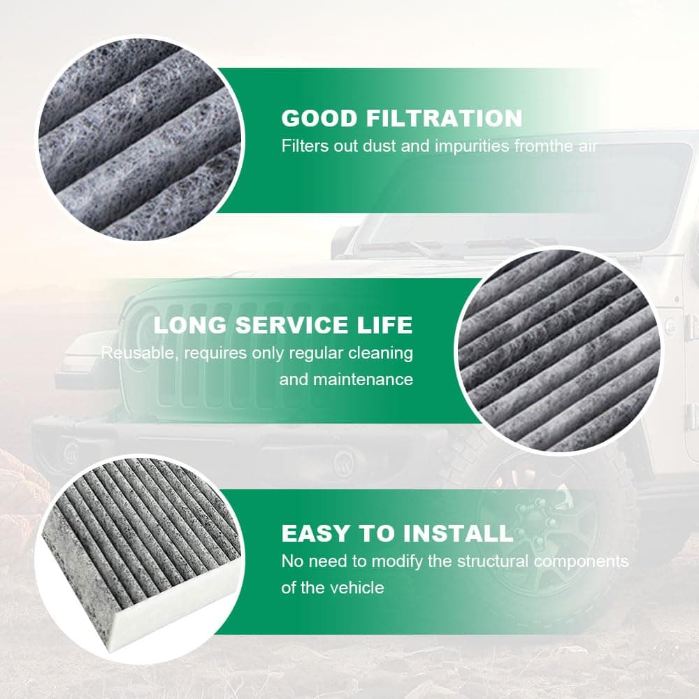 PACLVIO Cabin Air Filter, Cabin Air Filter with Activated Carbon, Premium Car Fresh Breeze Air Filter Replacement for Honda & Acura, Civic, CR-V, Odyssey, CSX, ILX, MDX, RDX, AT134, CP134, CF10134 thumbnail 3