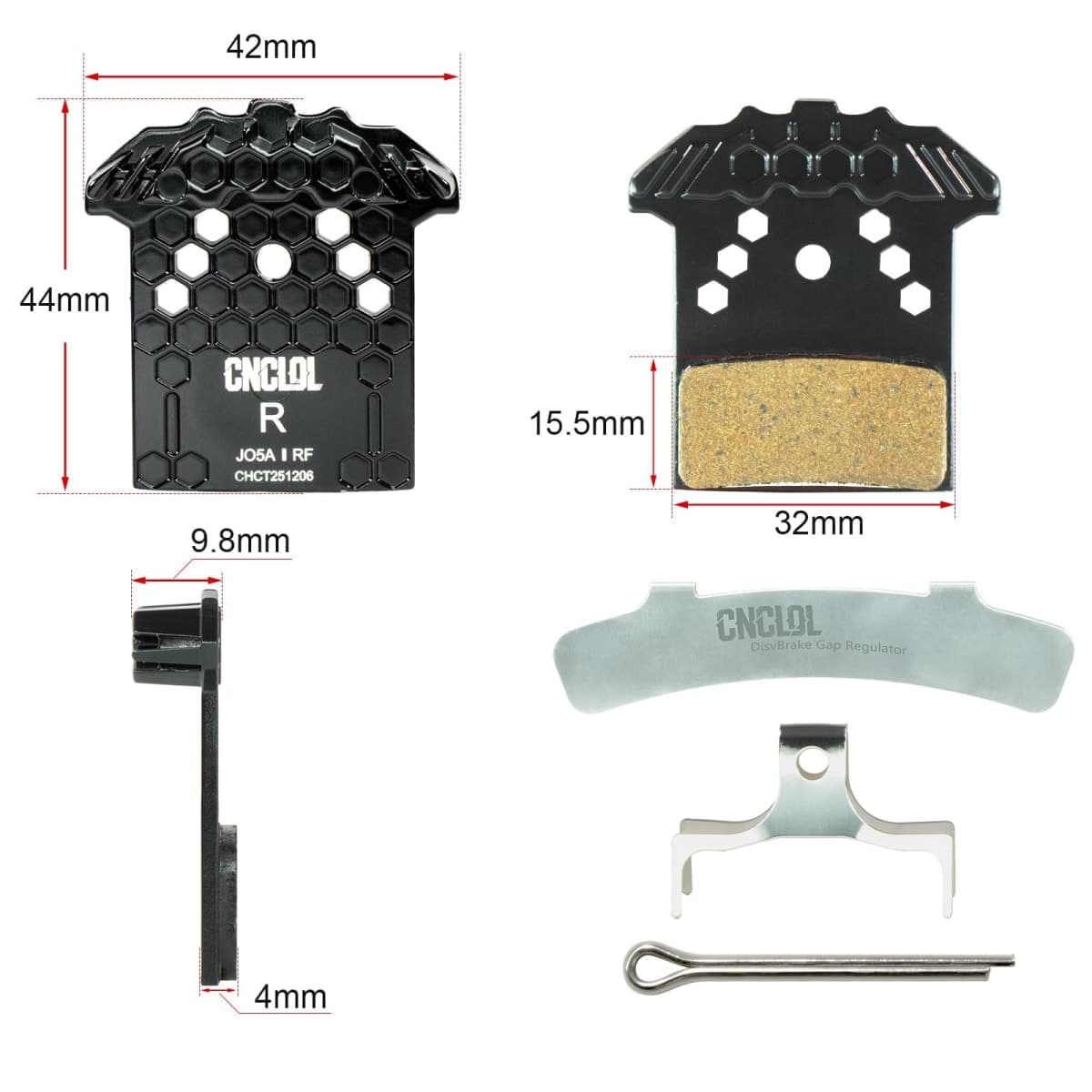 CNCLOL Disc Brake Pads Metal for Shimano J04C J05A G05A G04S J02A J03A,BR-M9100,BR-M8100,BR-M7100,BR-M6100, BR-M9000,BR-M8000,BR-M7000,BR-M6000, BR-RS785,BR-RS505,BR-RS405,BR-RS305,BR-M9020, BR-R9170 thumbnail 3
