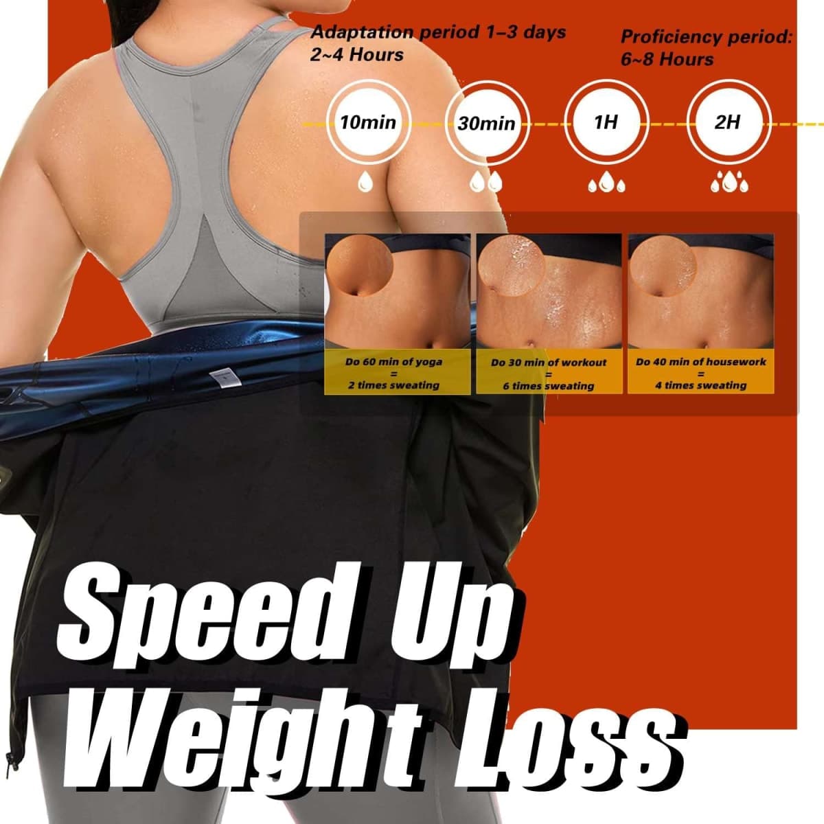REMEBSWEAT Sauna Suit Shirt For Women Weight Loss Waist Trainer Sweat Vest Workout Fajas Long Sleeve thumbnail 4