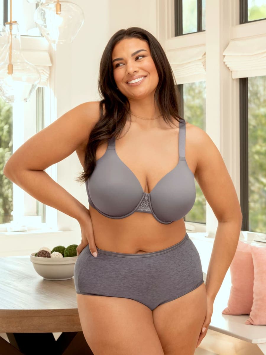 Vanity Fair Women's Beauty Back Full Figure Underwire Bra 76380, Midnight Black, 36D thumbnail 5
