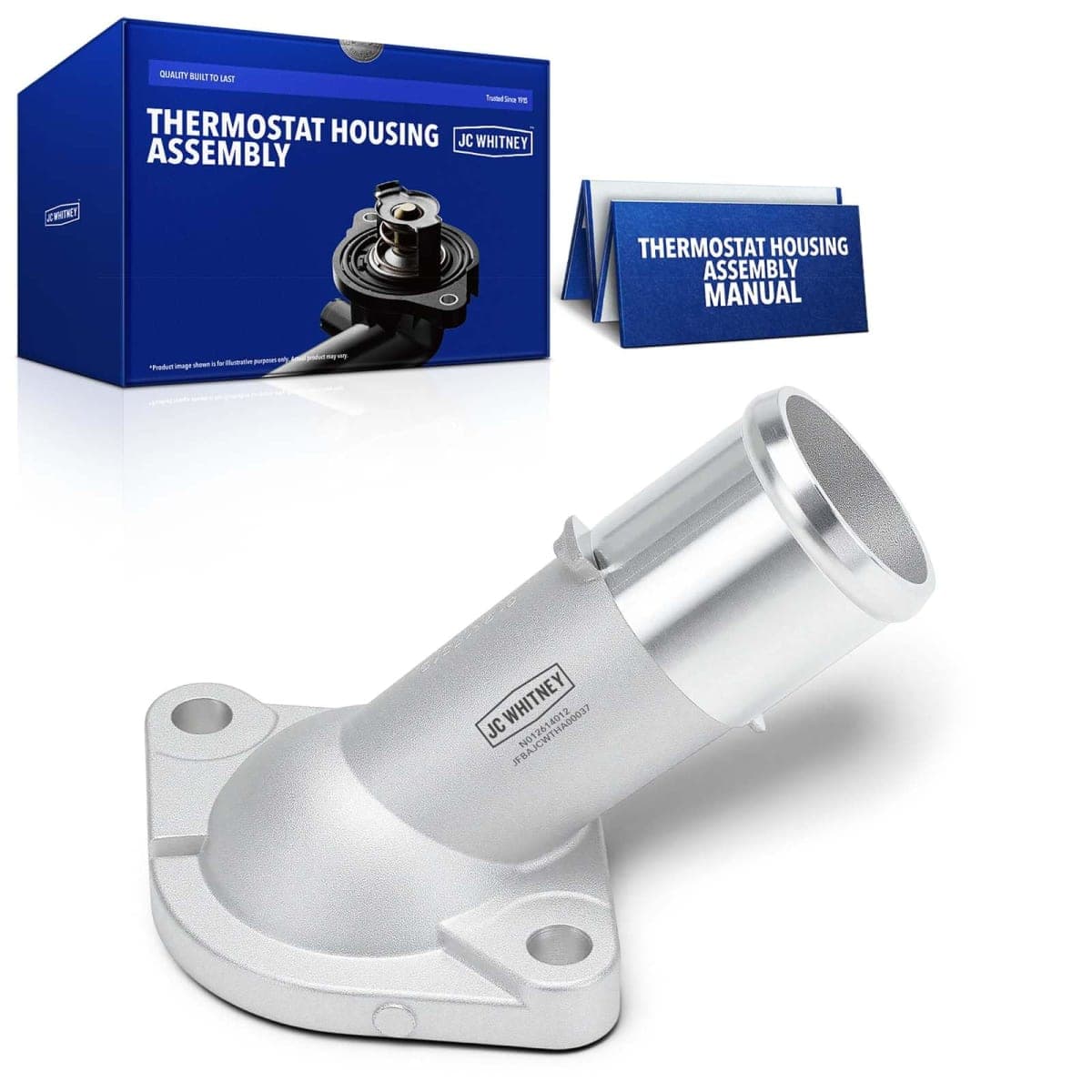JC Whitney JFBAJCWTHA00037 Engine Coolant Thermostat Housing Assembly - Compatible with Nissan Rogue 2008-2020, Altima 2007-2018, Sentra 2007-2012, Rogue Select 2014-2015 - 2.5L — image 1