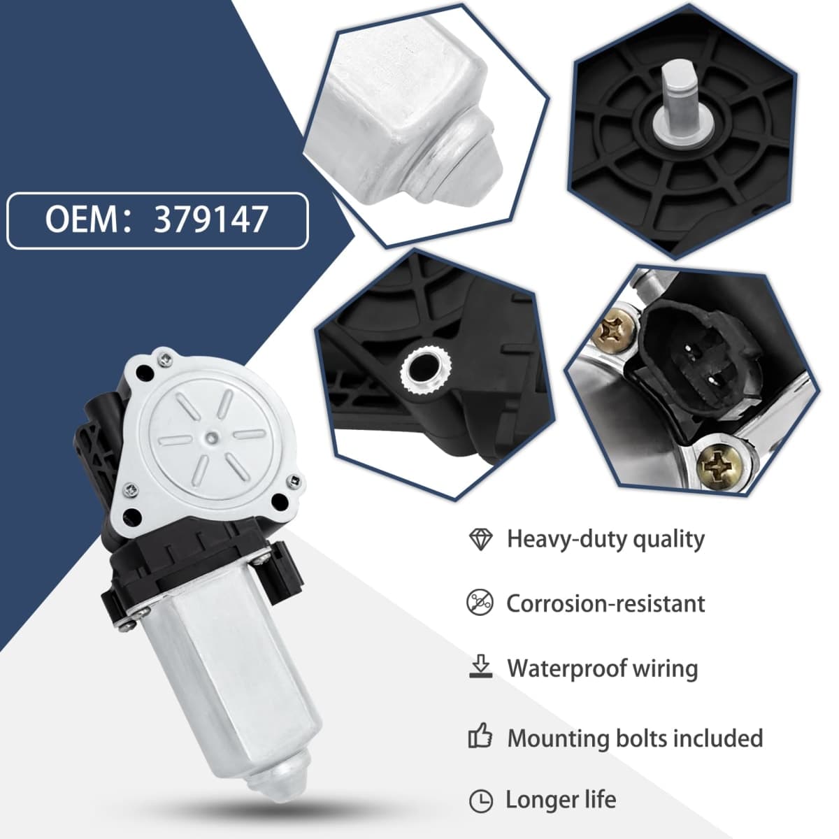 379160 RV Gear Box Linkage A with 676061 Entry Step Gear Motor, fit for Lippert Kwikee Electric Steps Series 22 23 28A 30 32 33 34 35 36 38 40, Replace# 1101425 1101428 379147 366043 214-1001 369506 thumbnail 5