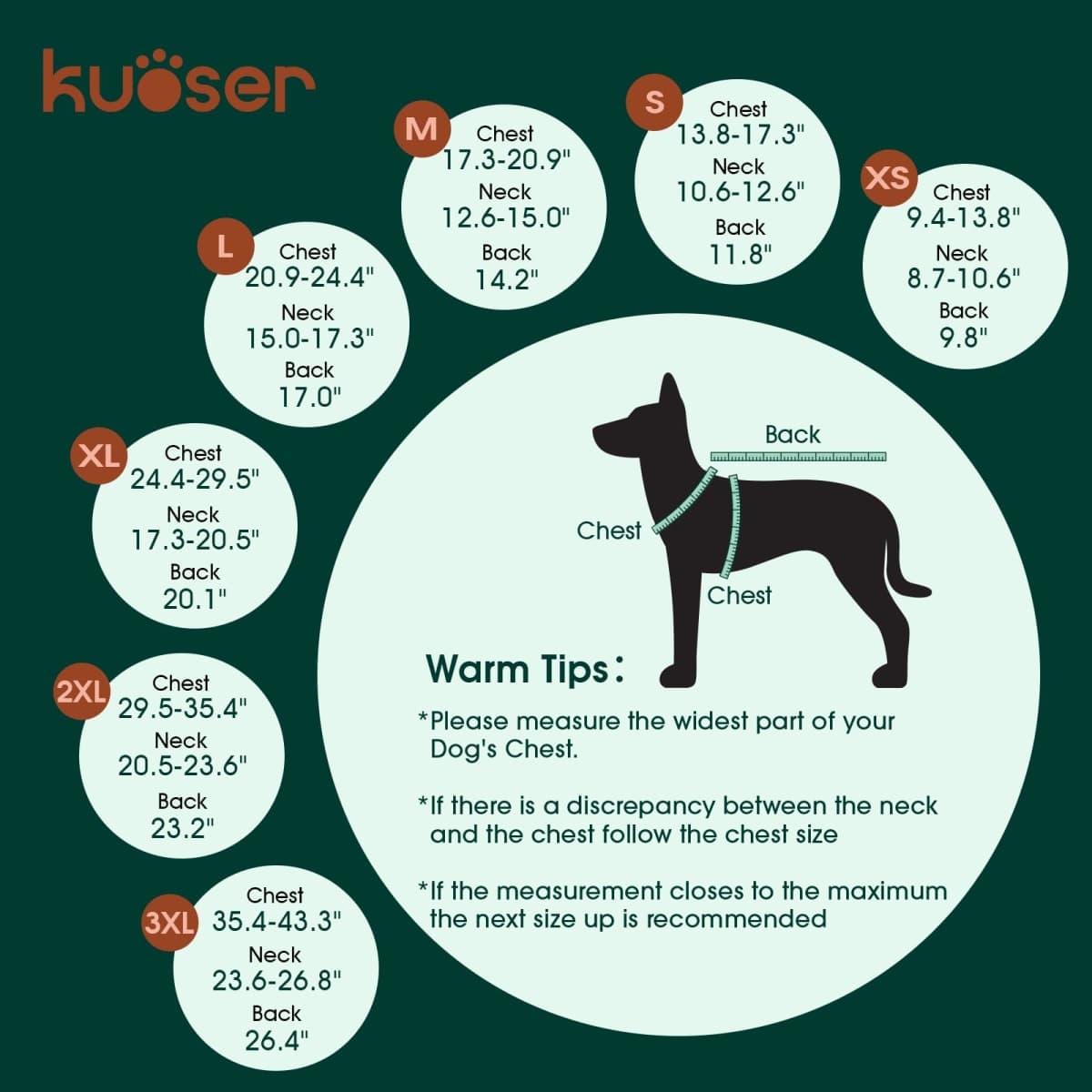 Kuoser Waterproof Dog Coat, Reversible Dog Jacket for Large Dogs, Adjustable Durable Doggie Winter Coat for Groowing Puppies Warm Puppy Cold Weather Apparel, Yellow L thumbnail 2