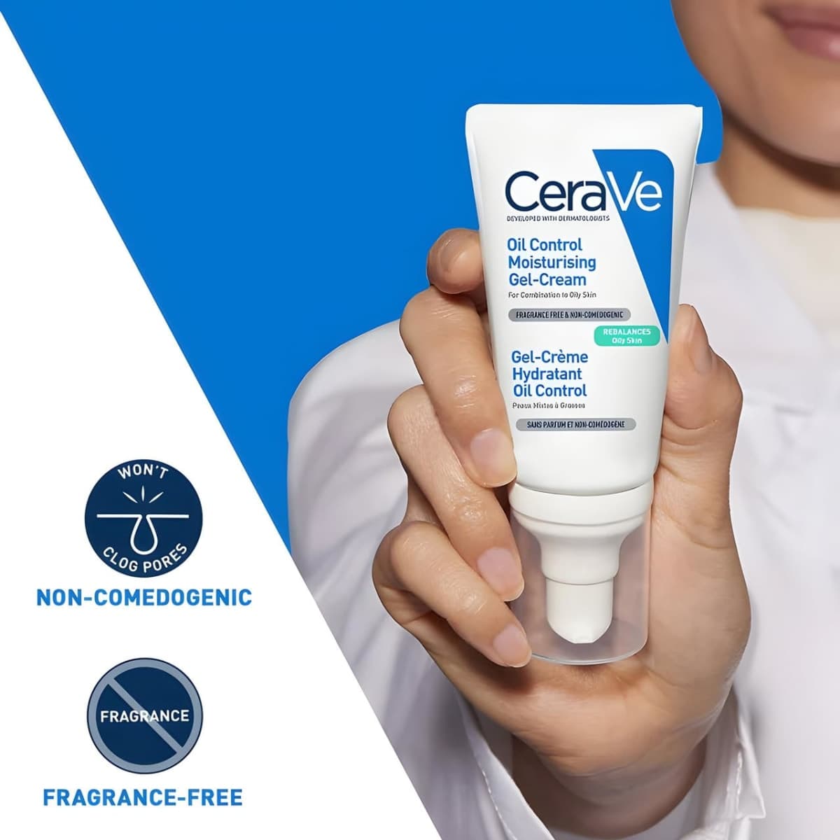 CeraVe Oil Control Moisturizing Gel-Cream, Face Moisturizer for Oily Skin, Niacinamide, Hyaluronic Acid & Oil Absorbing Technology To Rebalance Oily Skin, Non-Comedogenic, Fragrance Free & Oil-Free thumbnail 2