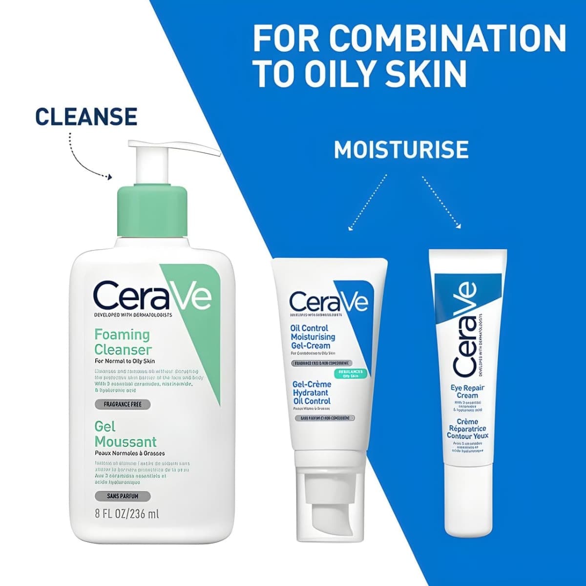 CeraVe Oil Control Moisturizing Gel-Cream, Face Moisturizer for Oily Skin, Niacinamide, Hyaluronic Acid & Oil Absorbing Technology To Rebalance Oily Skin, Non-Comedogenic, Fragrance Free & Oil-Free thumbnail 3