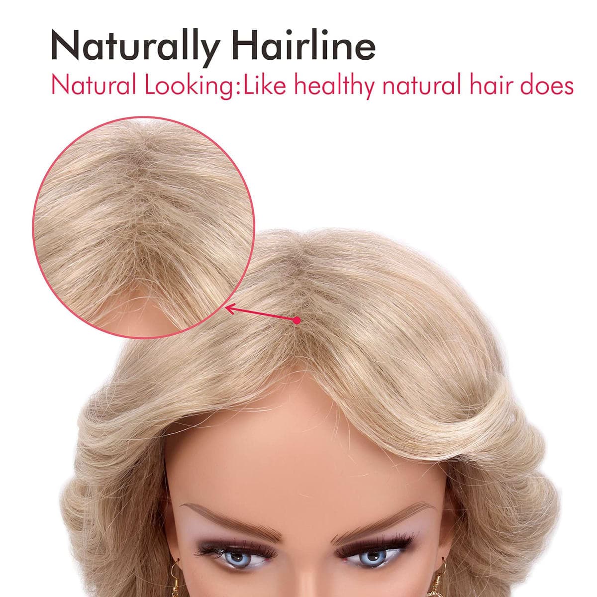 REEWES 70s Farrah Fawcett Wig - Vintage Blonde Synthetic Full Wig for Women - Feathered Disco Hair Wig thumbnail 3