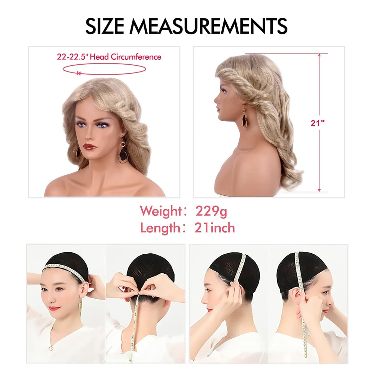 REEWES 70s Farrah Fawcett Wig - Vintage Blonde Synthetic Full Wig for Women - Feathered Disco Hair Wig thumbnail 5