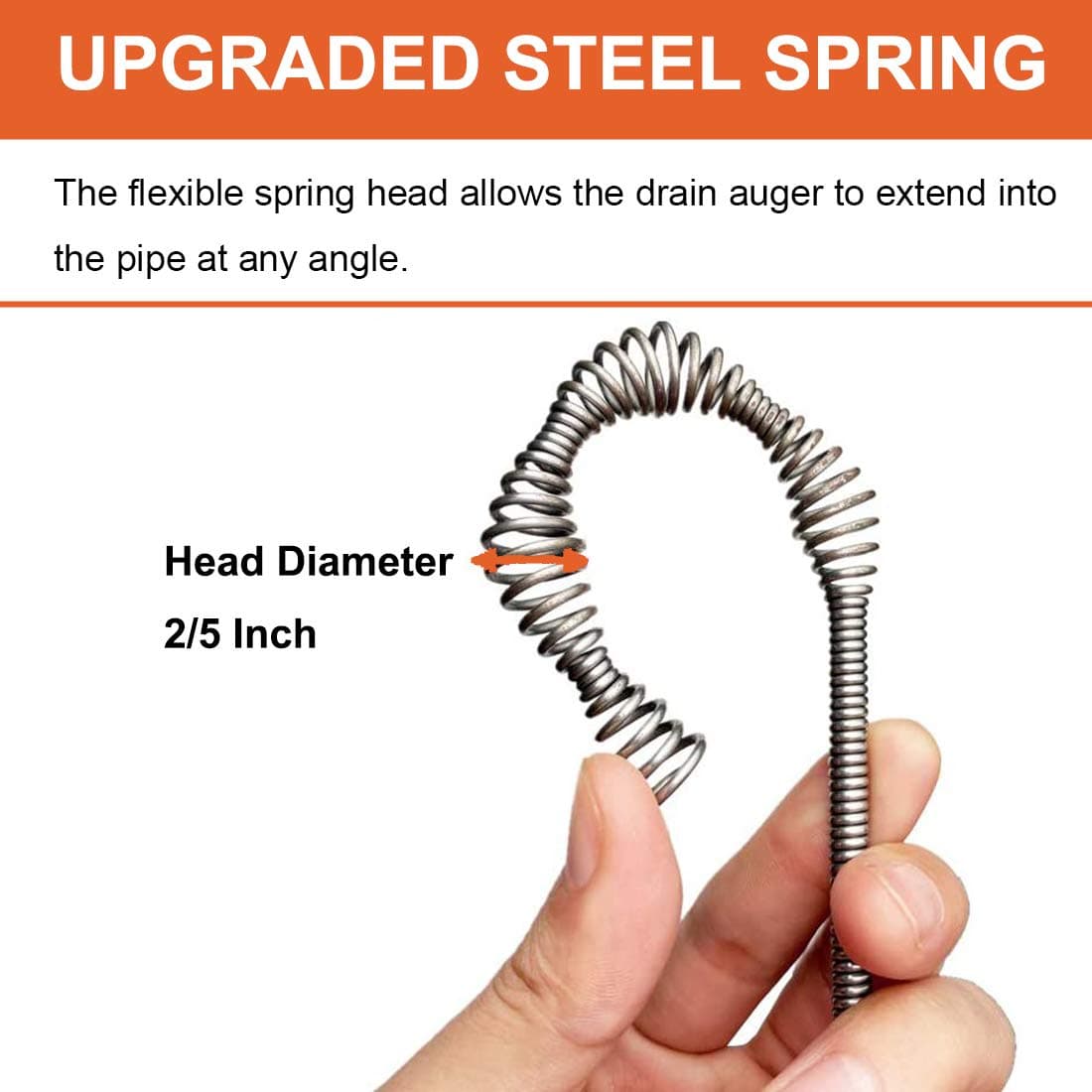 5 Pack 20 Inch Drain Snake Cleaner, Sink Bathroom, Kitchen, Hair Clog Remover thumbnail 5