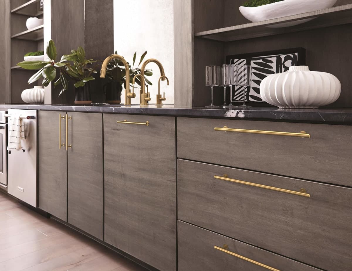 Amerock | Cabinet Pull | Champagne Bronze | 7-9/16 inch (192 mm) Center-to-Center | Radius | 1 Pack | Drawer Pull | Cabinet Handle | Cabinet Hardware thumbnail 2