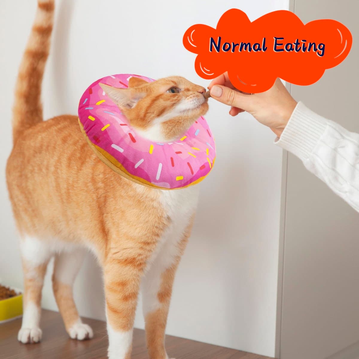 Seyezo Cat Cone Collar Soft, Adjustable Cat Recovery Collars Kitten Cones to Stop Licking, Cute Donut Neck Collar After Surgery, Elizabethan Kittens Protective Cones After Spay (Donut Pink, Medium) thumbnail 4