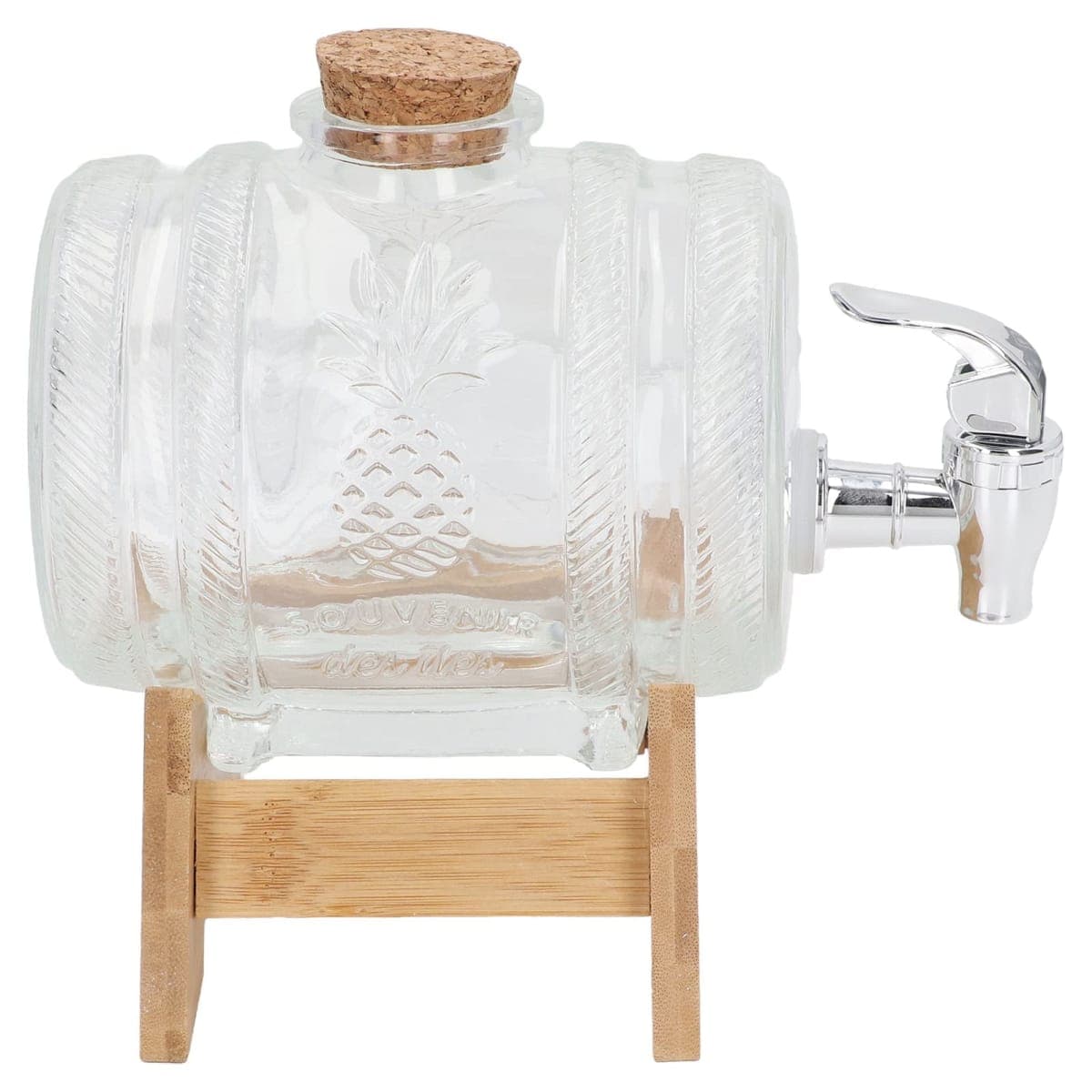 Beverage Dispenser Bucket, Thickened Glass Sealed Beverage Dispenser, Ginseng Wine Brewing Jar Wine Bottle Dispenser with Tap for Home — image 1