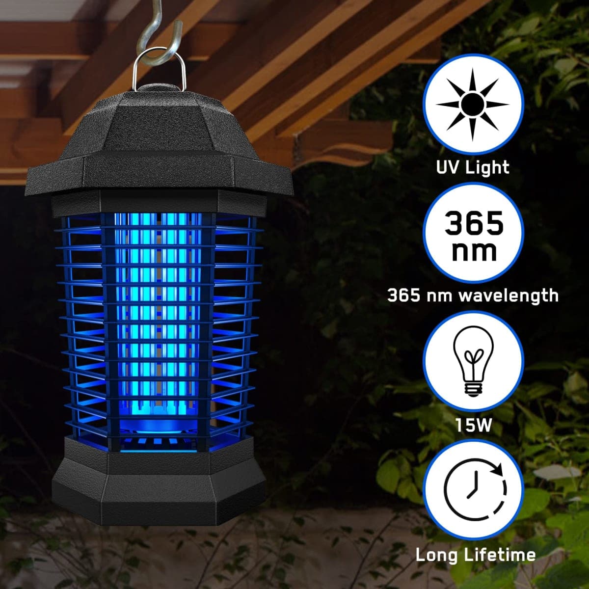 GOOTOP Replacement Bulb for Zap T6 Pro, K15, T9,X3 Bug Zapper, 15W, 4-Pin Base, U-Tube Bulb Twin Tube Bulb thumbnail 5
