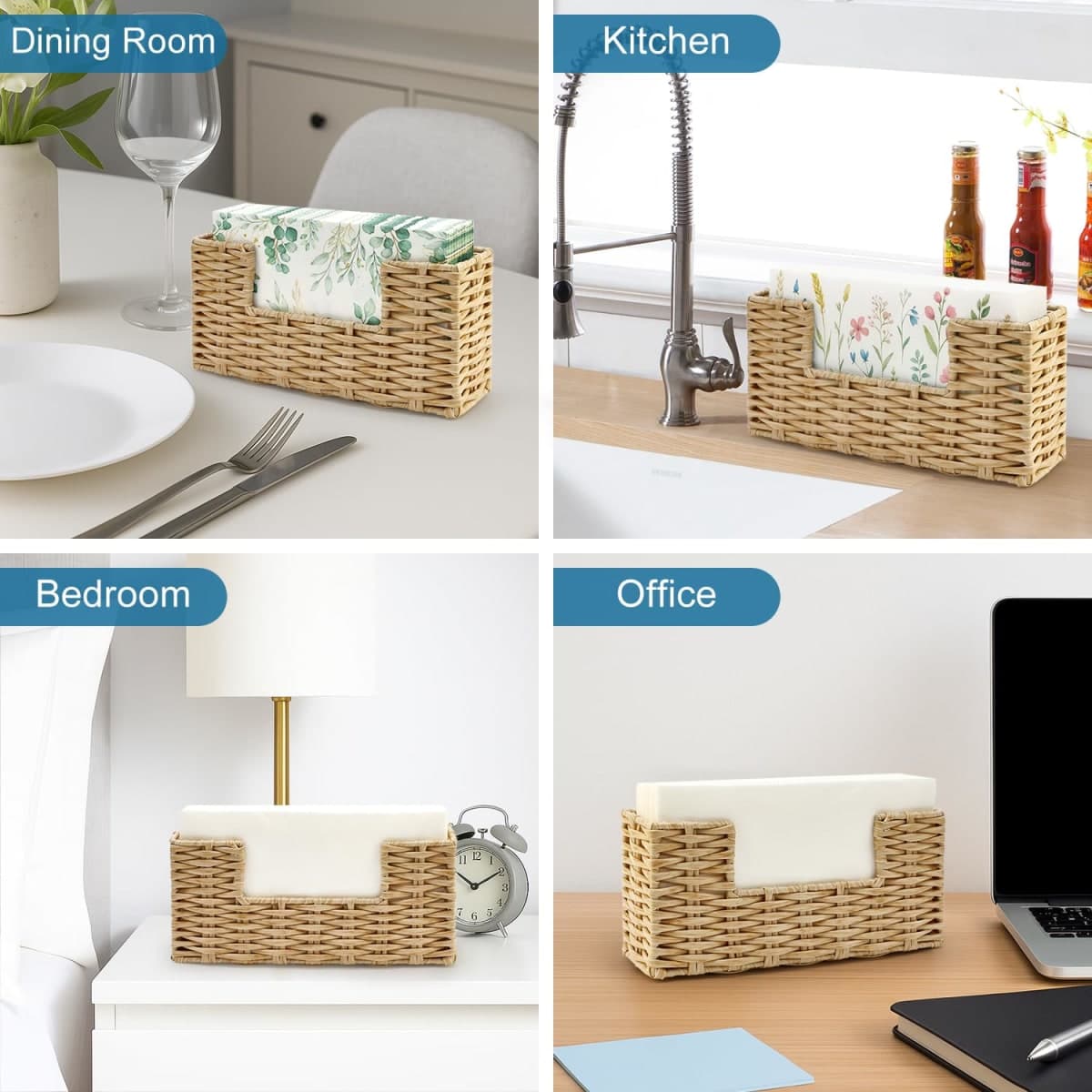 Paper Guest Towel Holder for Bathroom Napkin Holders Disposable Hand Face Towel Stand Modern Vertical Napkin Dispenser Holder Tray for Kitchen Table Tissue Holders Guest Bathroom Decor Essentials thumbnail 4