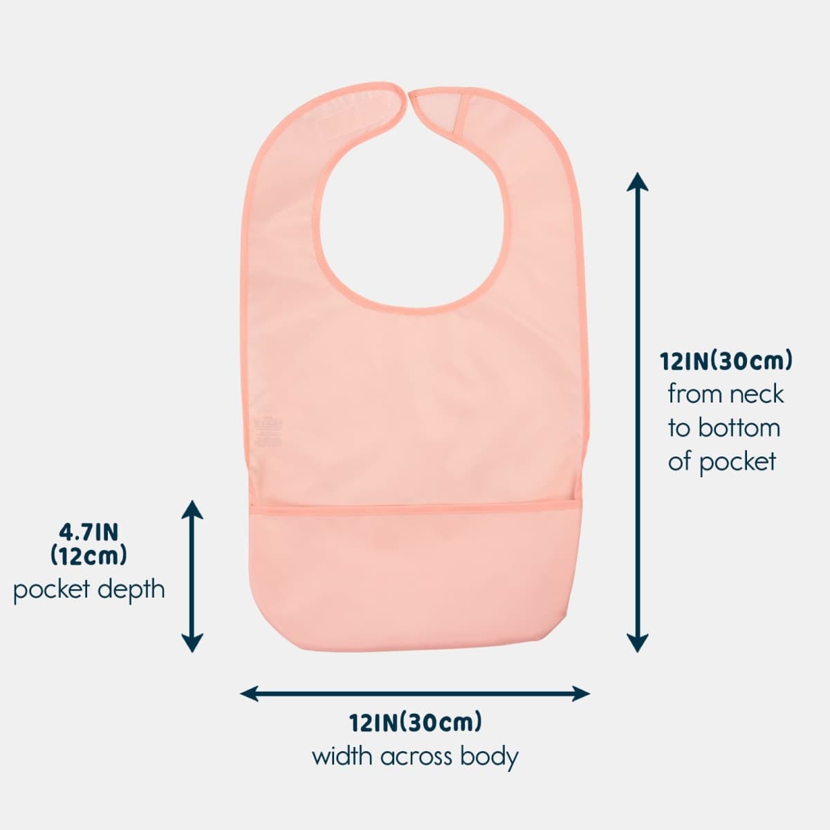 Tiny Twinkle 2 Pack of Premium Bibs for Adult Men, Women and Teens; Clothing Protector for Elderly and Special Needs Size Small (Peach, Terracotta) thumbnail 2