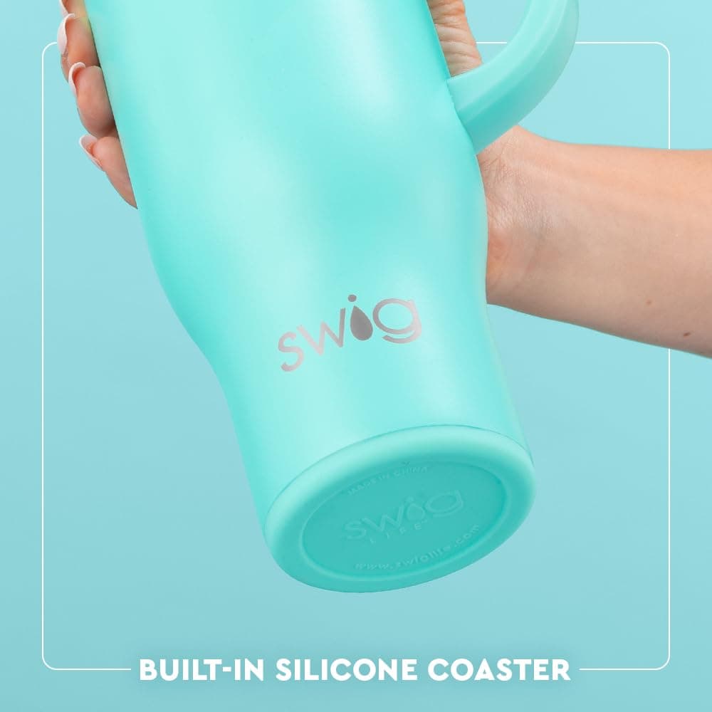 Swig Life 30oz Mega Mug, 30oz Tumbler with Handle and Straw, Large Insulated Tumblers, Cup Holder Friendly Travel Mug, Stainless Steel 30 oz Tumbler, Reusable Insulated Water Bottle (Christmas Plaid) thumbnail 5