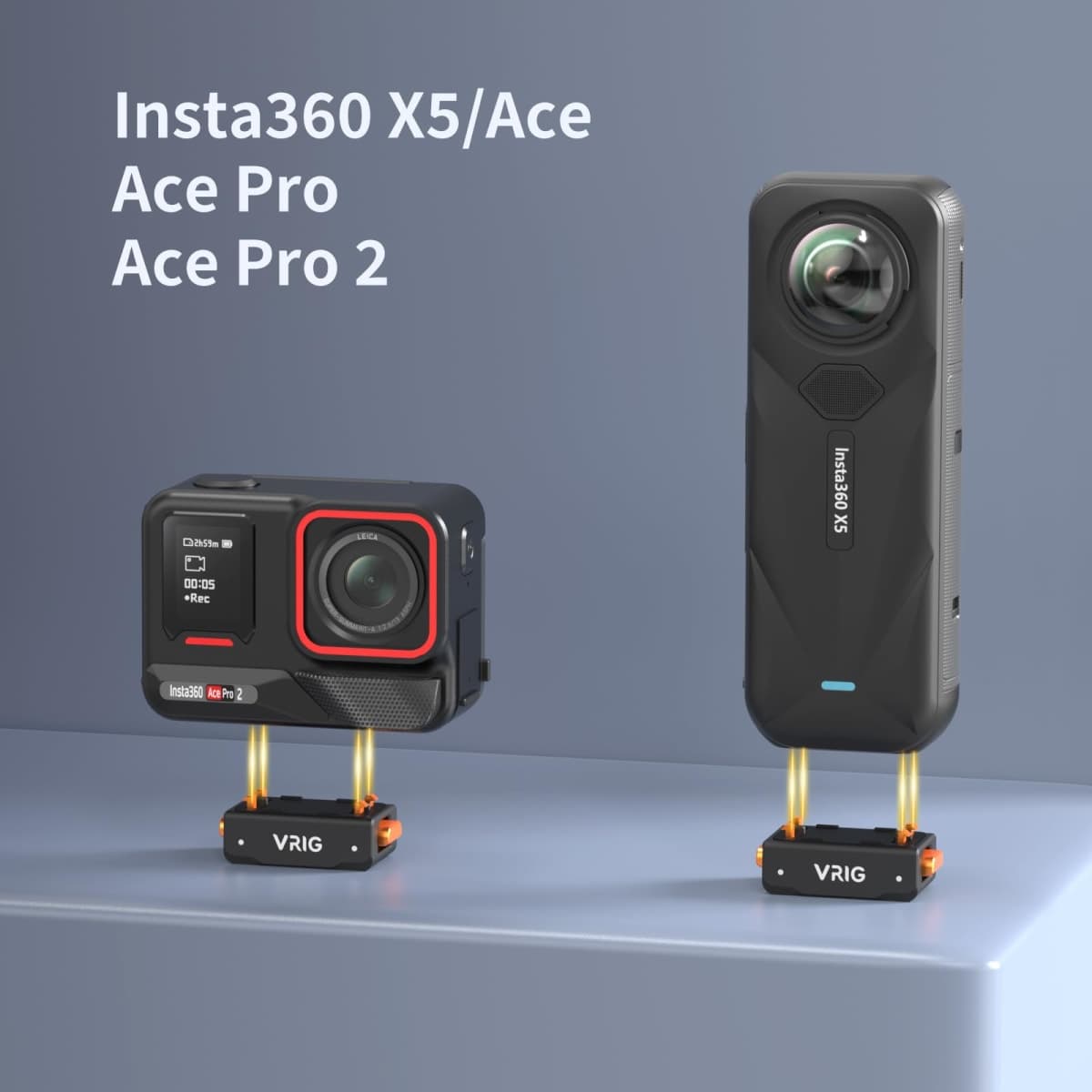 VRIG Magnetic Quick Release Mount for Insta 360 ACE/ACE PRO/ACE PRO 2 / X5, Quick & Convenient, 1/4 Screw Thread Adapter for Tripod, Extension Rod thumbnail 5