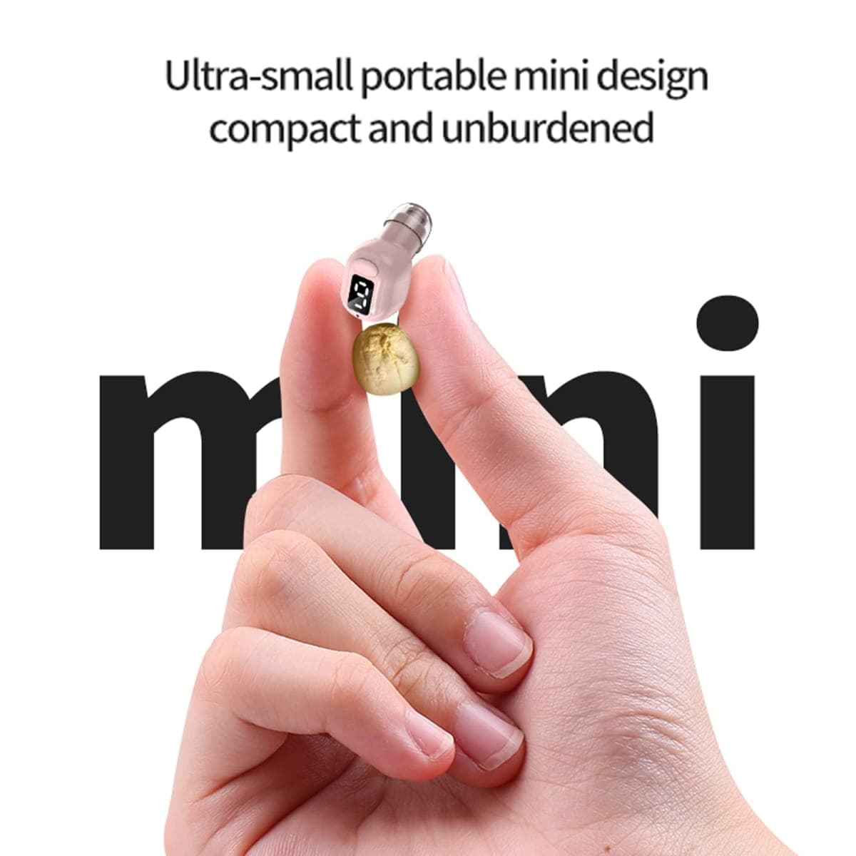 Invisible Single Bluetooth Earbuds Smallest Tiny Hidden Headphones for Work Small Sleep Ear Buds Mini Spy Microphone Wireless Hidden Secret Micro Earbuds for Small Ears Discreet Earpiece - Pink thumbnail 2