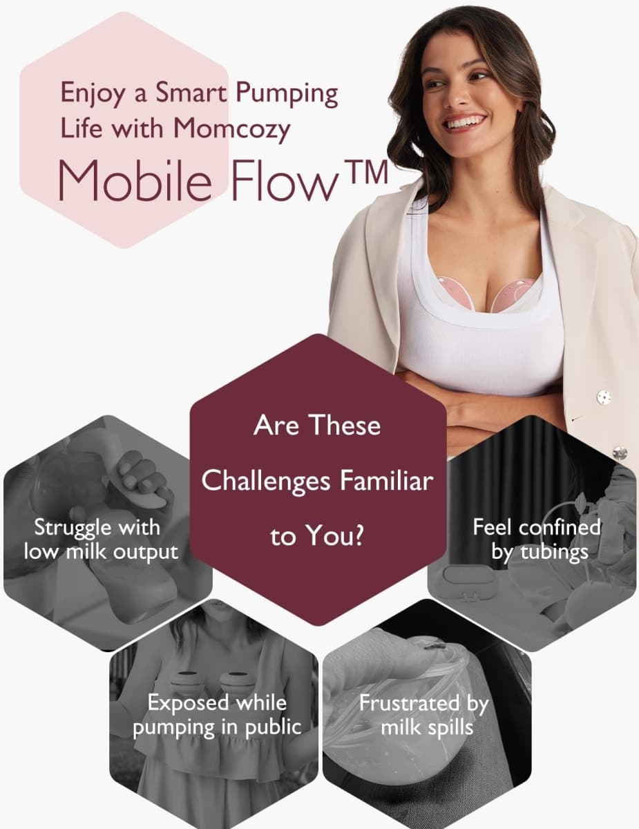 Momcozy Wearable Breast Pump M9, Hospital Grade Medical App-Controlled Hands-Free Electric Breast Pump Red 2 Count thumbnail 2