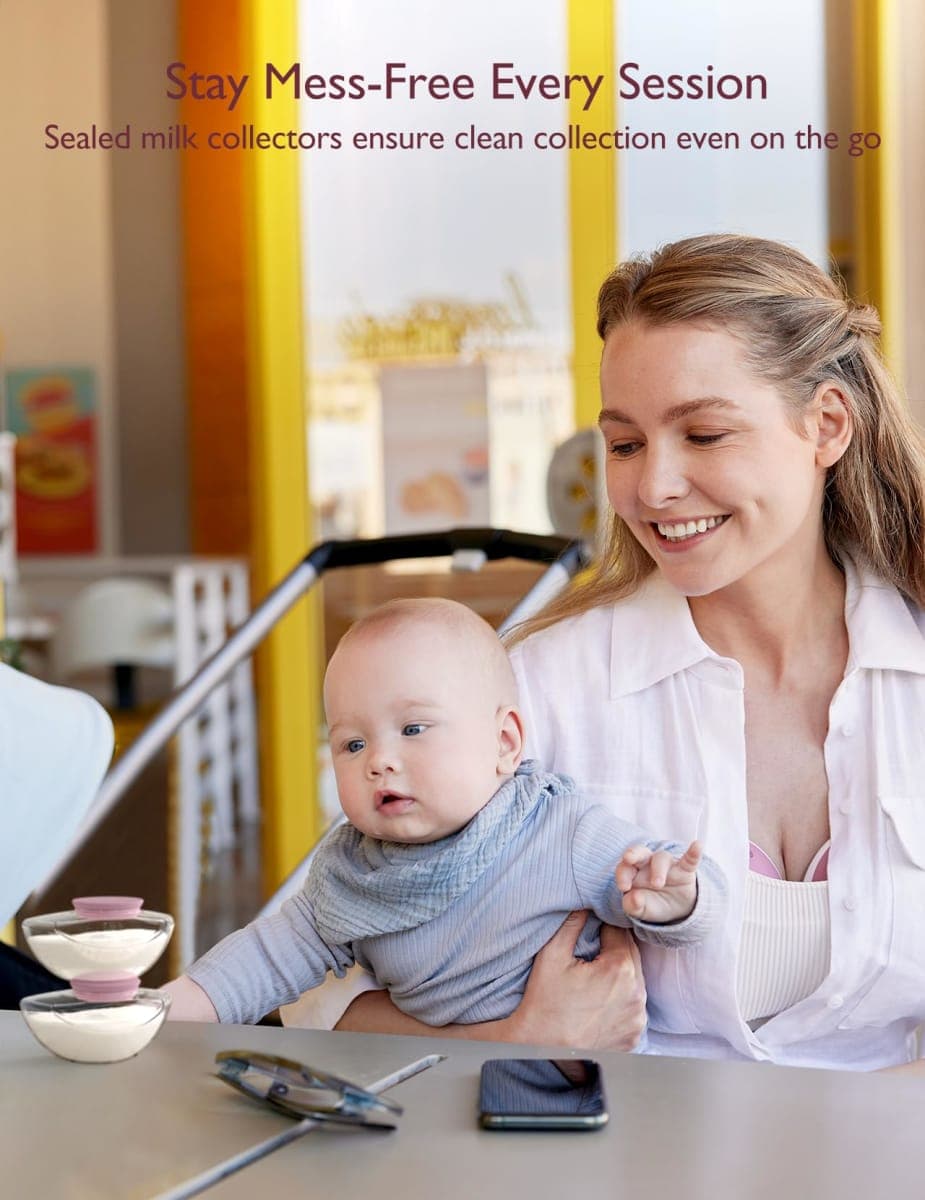 Momcozy Wearable Breast Pump M9, Hospital Grade Medical App-Controlled Hands-Free Electric Breast Pump Red 2 Count thumbnail 5