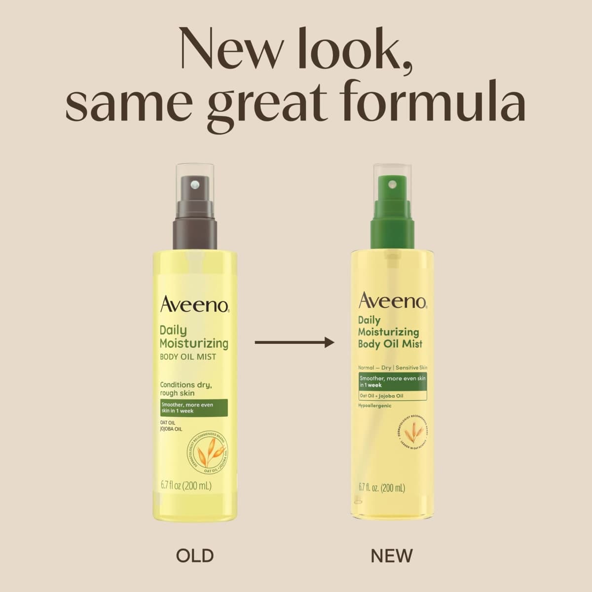 Visit the Aveeno Store Aveeno Daily Moisturizing Dry Body Oil Mist with Oat and Jojoba Oil for Dry Rough Sensitive Skin Nourishing & Hypoallergenic Body Spray Paraben- Silicone- & Phthalate-Free 6.7 fl. oz thumbnail 2