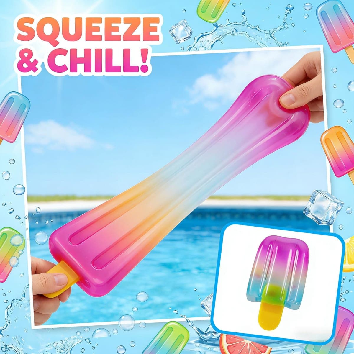Ice Cream Squeeze Squishy,Summer Sensory Stress Relief,Squishies Slow Rising Fidget Toy Suitable for Everyone (Purple) thumbnail 2
