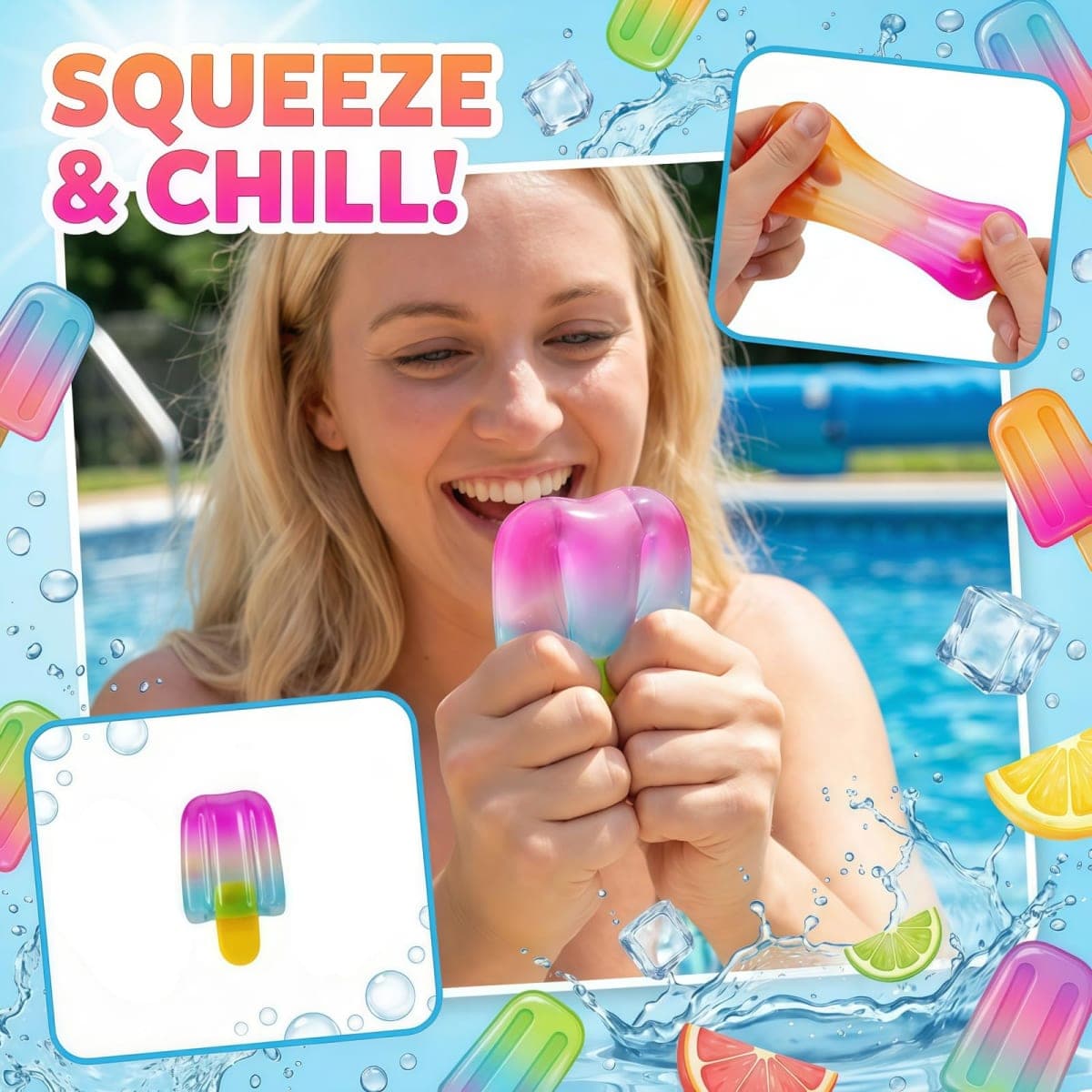 Ice Cream Squeeze Squishy,Summer Sensory Stress Relief,Squishies Slow Rising Fidget Toy Suitable for Everyone (Purple) thumbnail 5