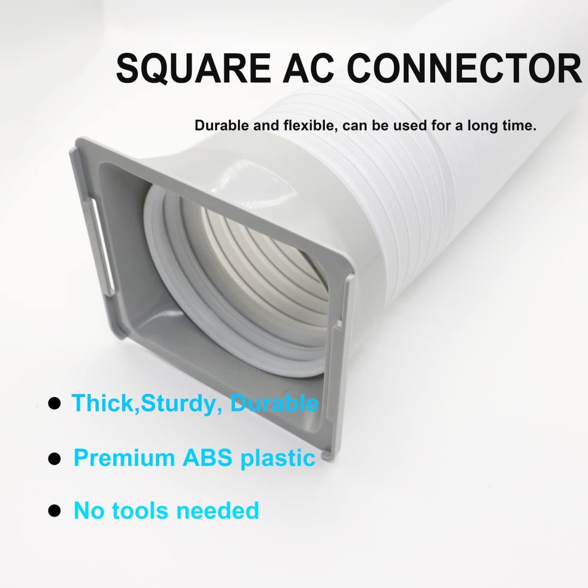 SunDiao Portable Air Conditioner Exhaust Hose Coupler Window Adapter A/C Connector, 5.9" A/C Coupler Connector, Air Conditioner Exhaust Port Suit(Square) thumbnail 3