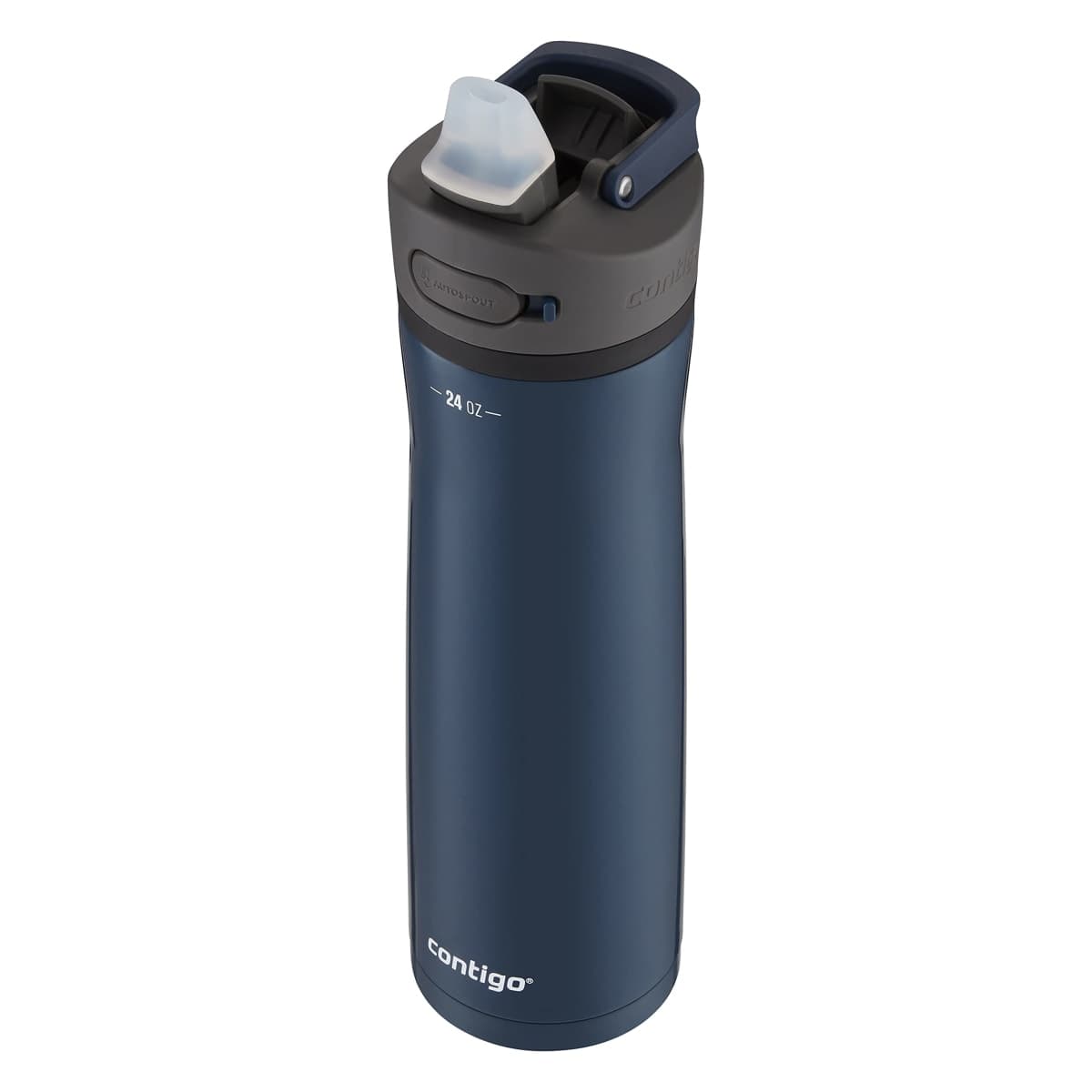 Contigo Ashland 2.0 Leak-Proof Water Bottle with Lid Lock and Angled Straw, Dishwasher Safe, Interchangeable Lid, 24oz, Blueberry thumbnail 2