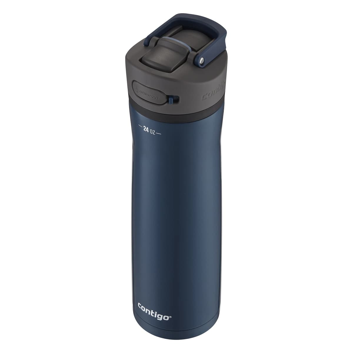 Contigo Ashland 2.0 Leak-Proof Water Bottle with Lid Lock and Angled Straw, Dishwasher Safe, Interchangeable Lid, 24oz, Blueberry thumbnail 3