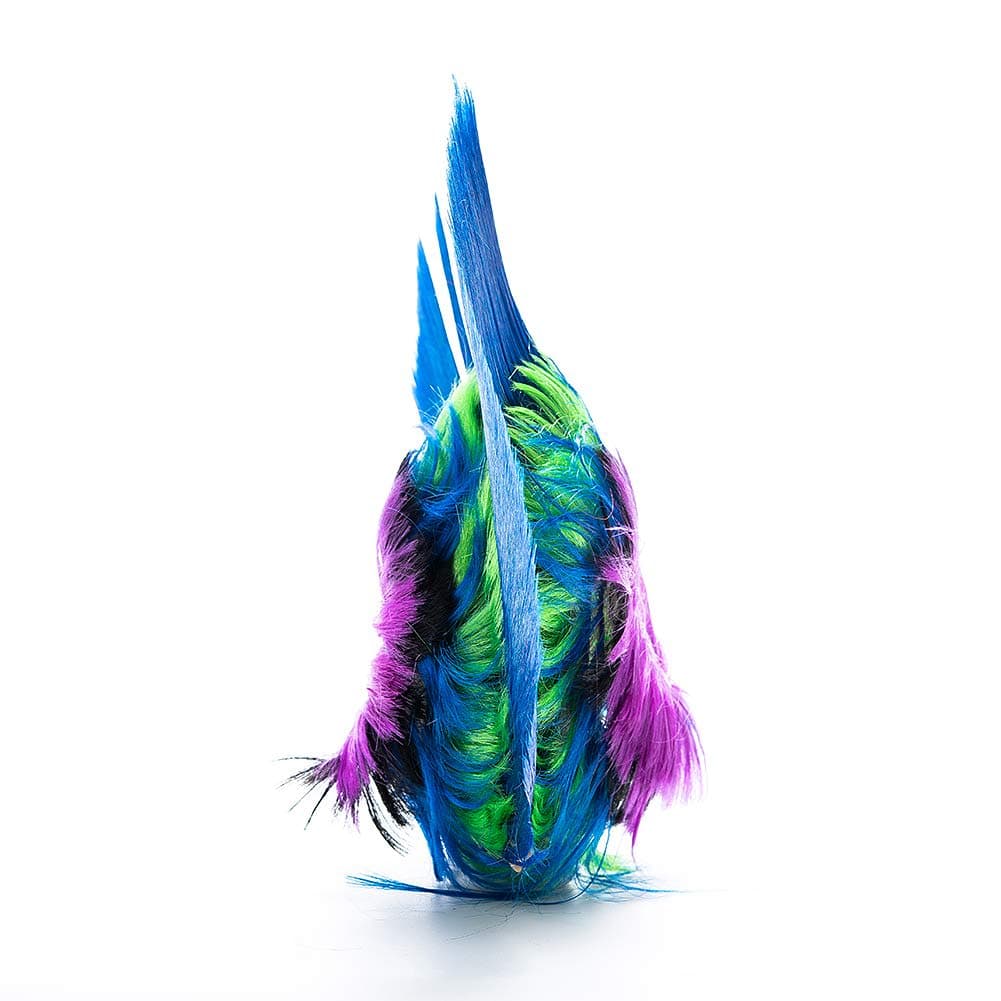 Easyinsmile Rainbow Mohawk Wig Hallowmas Masquerade Punk Mohican Hairstyle Cockscomb Hair Cosplay Wig (sapphire) thumbnail 4