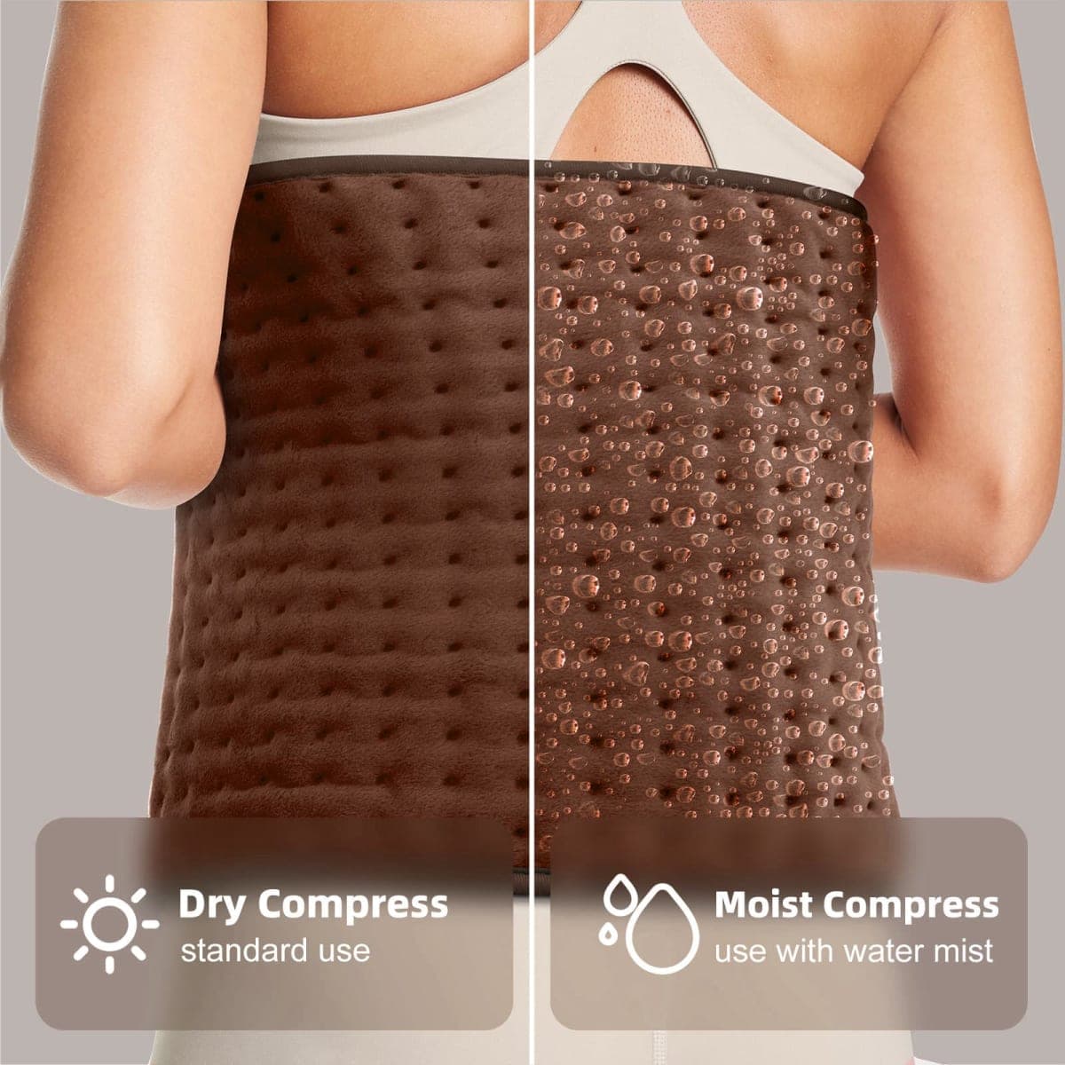 Heating pad for Back, Neck, Shoulder, Cramps and Leg Pain Relief, Heat Pads Christmas Women Gifts for Mom, Wife, Men, Dad, Auto-Off, Machine Washable, Moist Dry Heat Options, Extra Large 12"x24" thumbnail 4