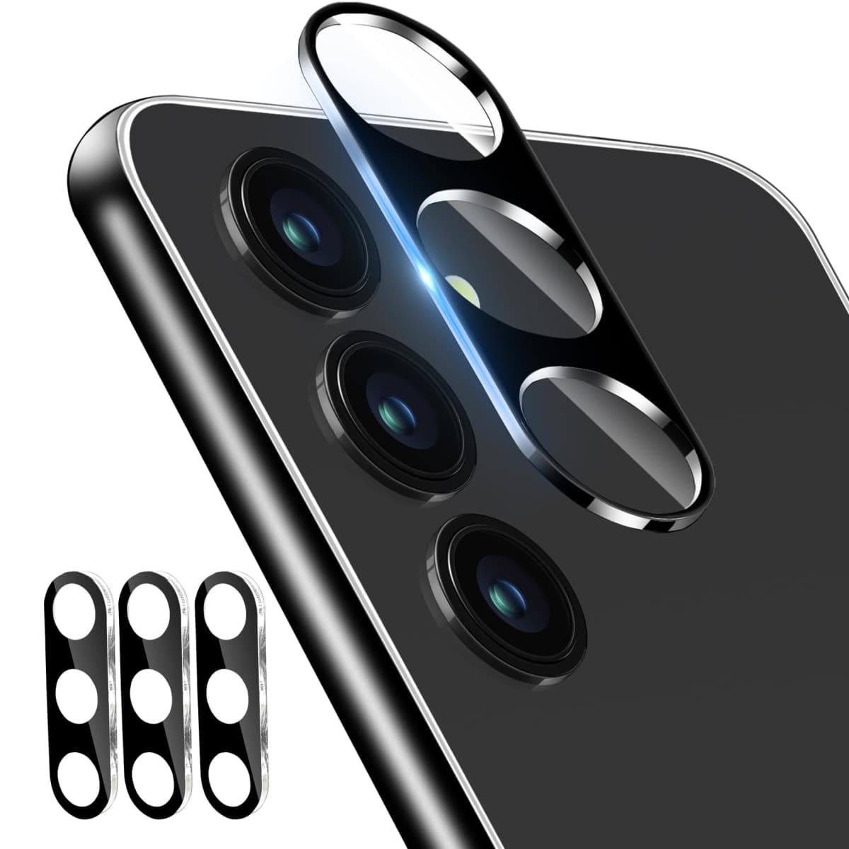 3 Pack Dengduoduo Camera Lens Protector for Samsung Galaxy S24, Tempered Glass Camera Protector Back Lens Cover, Ultra HD, 9H Hardness, Anti-Scratch, Case Friendly, Easy to Install [No Affect on Night — image 1