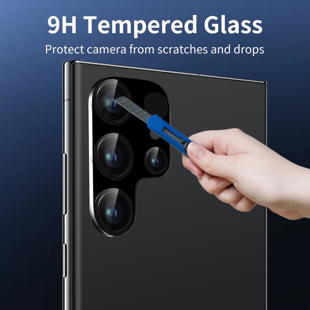 3 Pack Dengduoduo Camera Lens Protector for Samsung Galaxy S24, Tempered Glass Camera Protector Back Lens Cover, Ultra HD, 9H Hardness, Anti-Scratch, Case Friendly, Easy to Install [No Affect on Night thumbnail 4