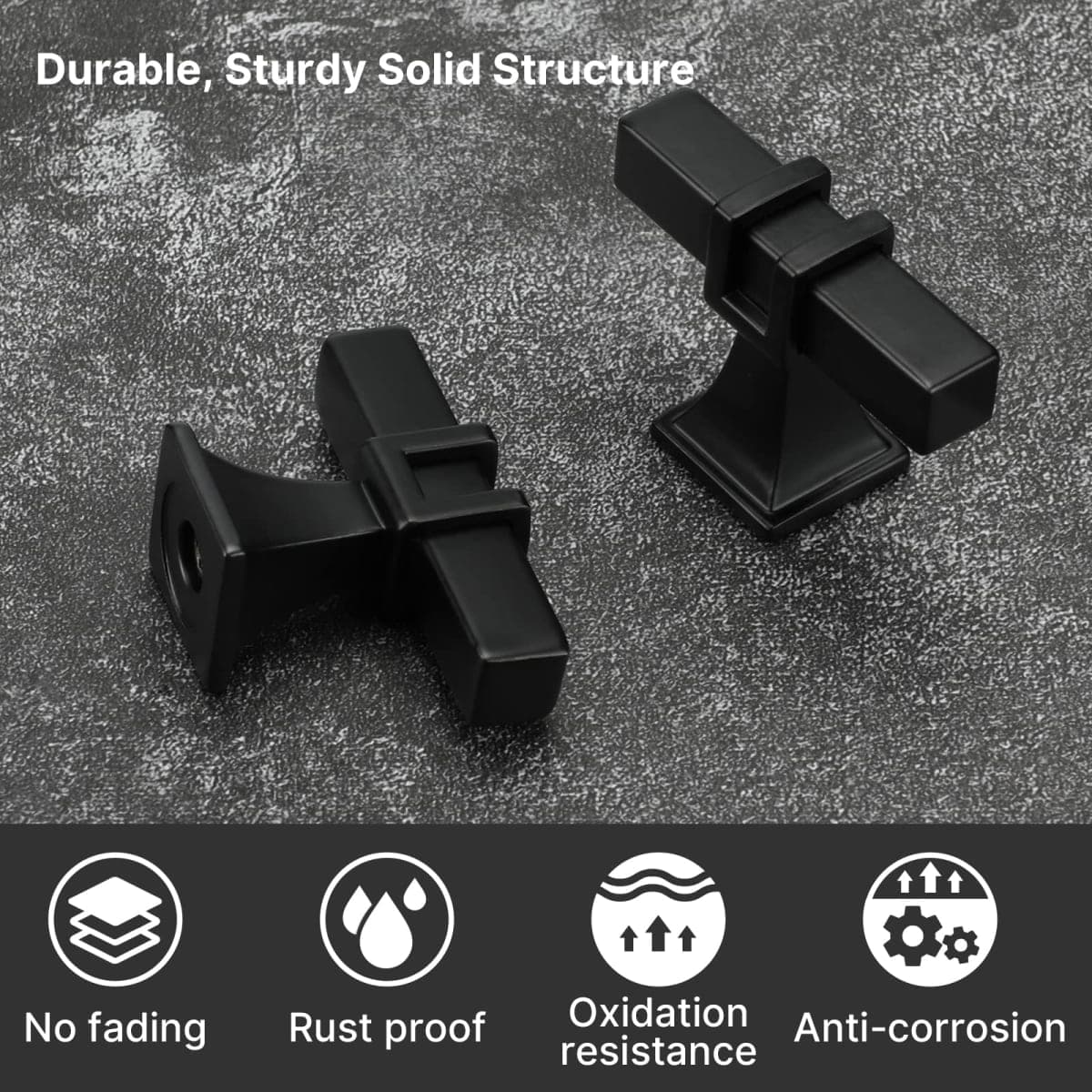 Lepatape 25 Pack Black Cabinet Knobs Black Knobs - Black Kitchen Cabinet Knobs Black Drawer Knobs T Bar Cabinet Pulls Knobs for Cabinets and Dresser Drawers Black Kitchen Hardware thumbnail 5