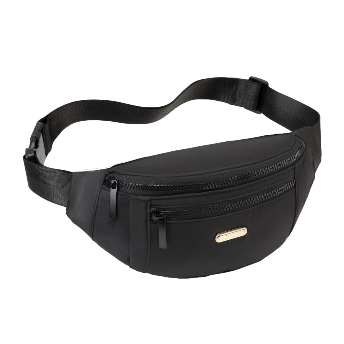 Fanny Pack Waist Pack for Women, Waterproof Waist Bag with Adjustable Strap for Travel Sports Running, T-black thumbnail 2