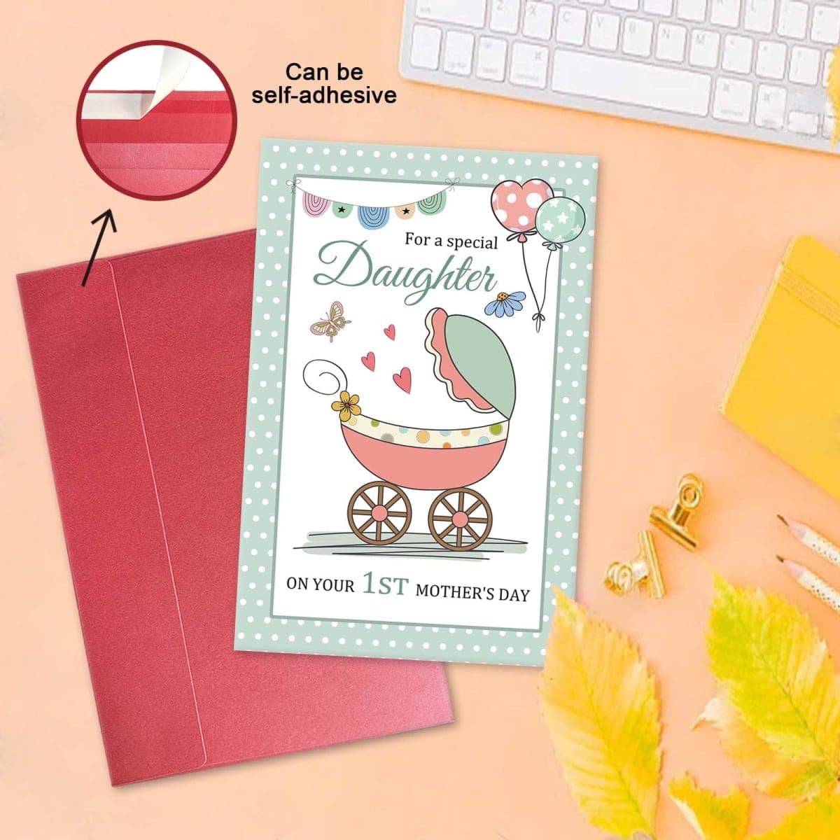 hvdler First Mother's Day Card for Daughter, Daughter 1st Mother's Day Card, New Mom Mothers Day Gift from Parents thumbnail 3