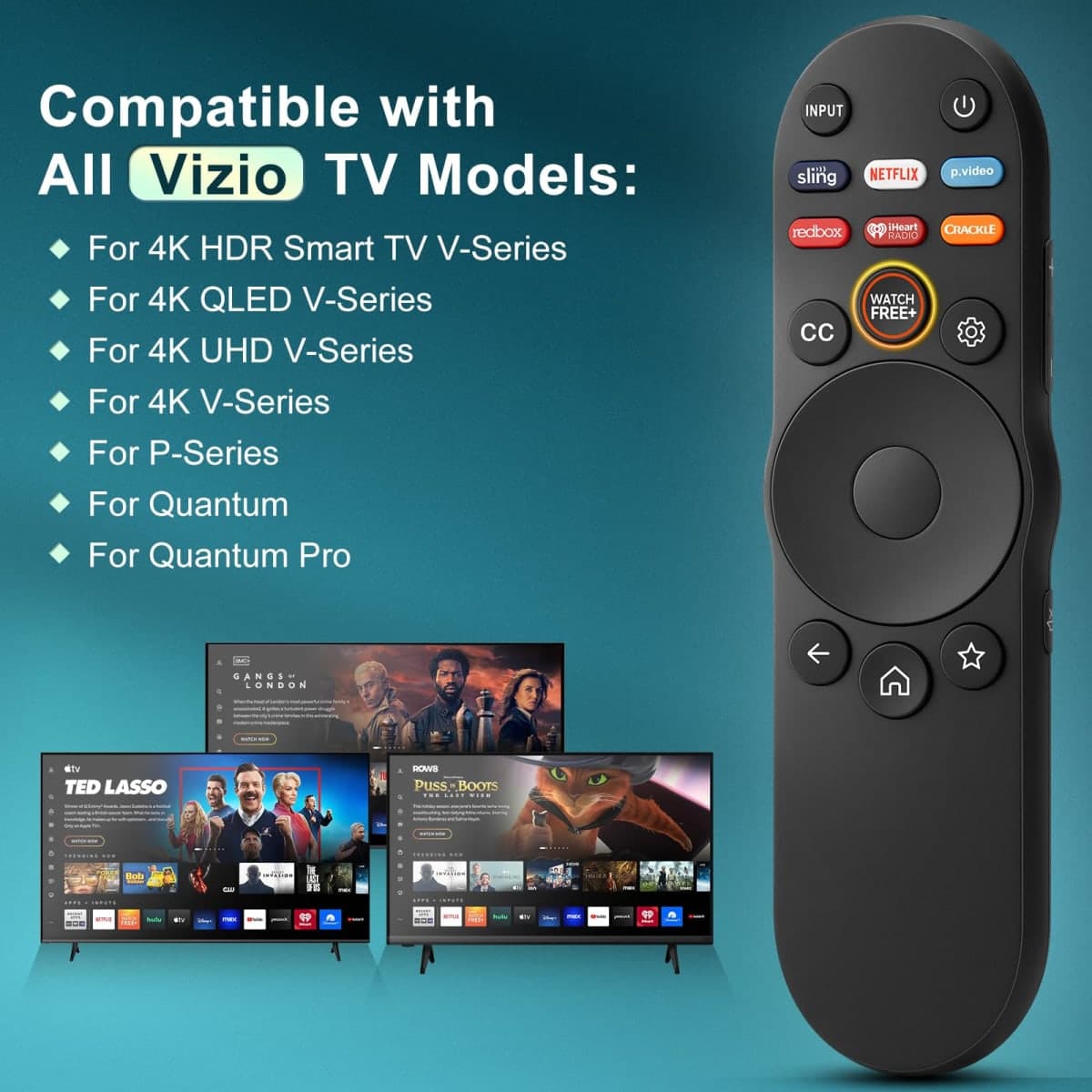 Universal Remote Control for Vizio Smart TV XRT270 XRT260 XRT140 XRT136 FHD 4K QLED UHD Smartcast Quantum Pro D/E/PX/P/M/V Series TV Remotes Replacement thumbnail 2